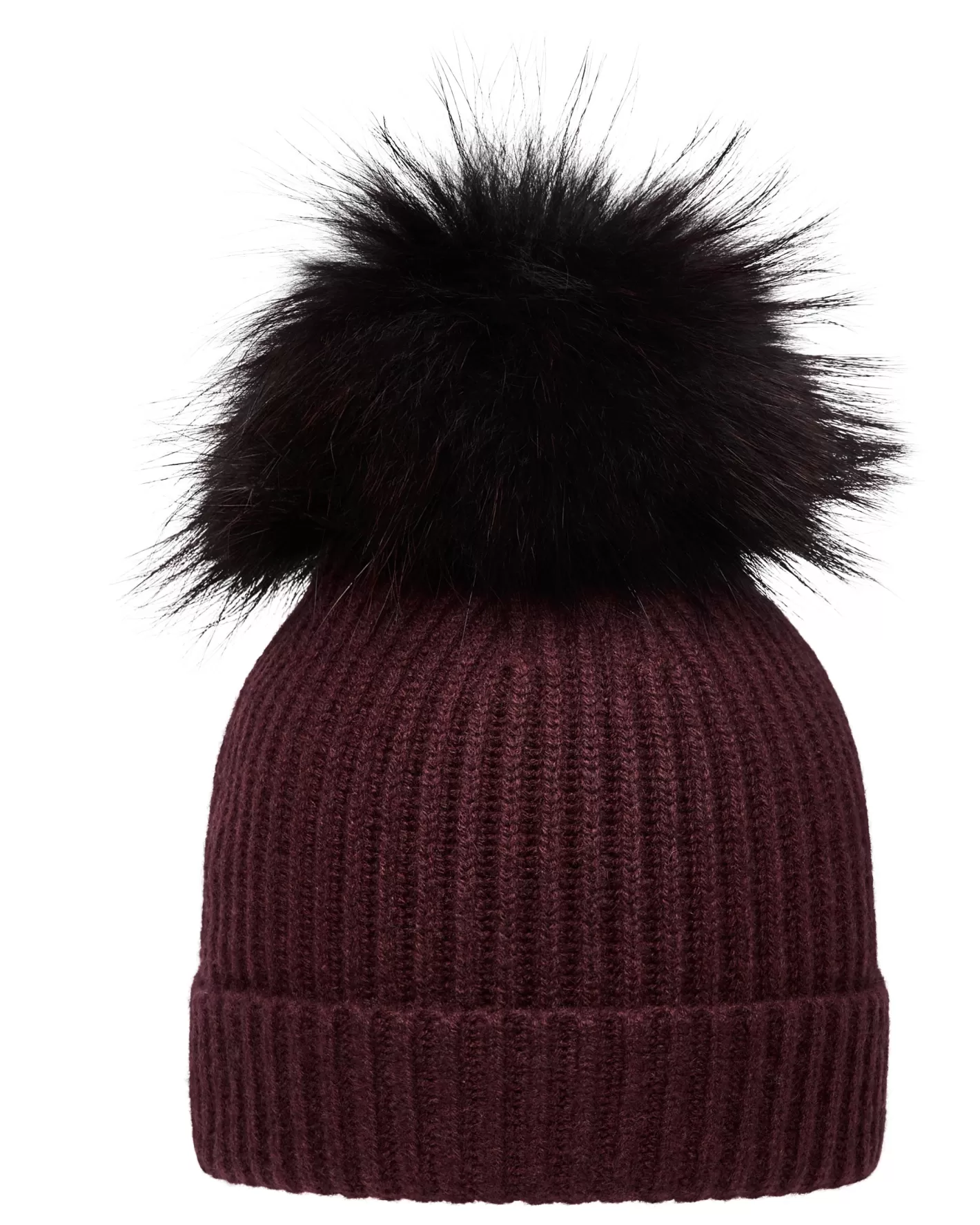 N.Peal Unisex Ribbed Cashmere Hat With Detachable Pom*Women Fur Trim Accessories | Hats