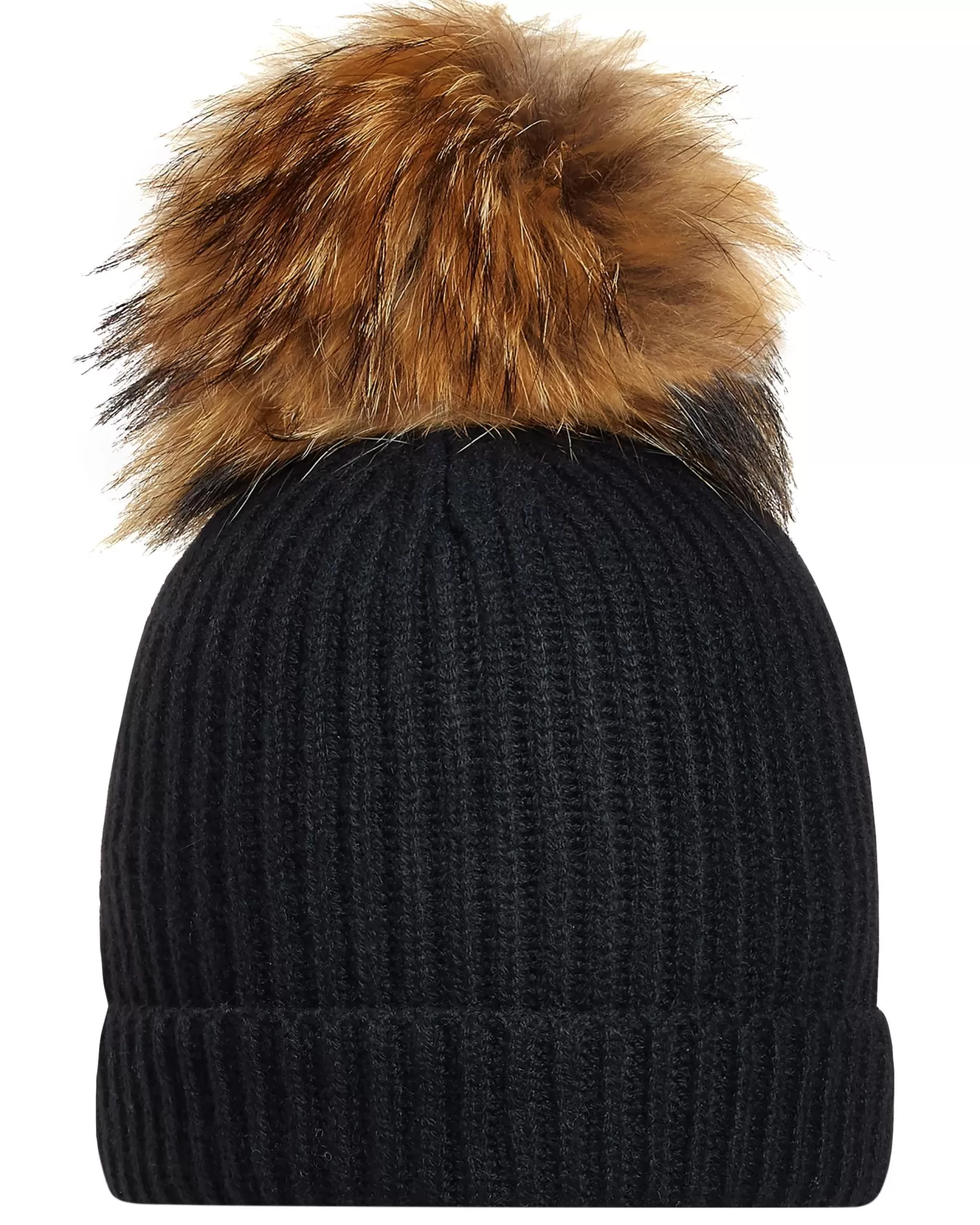 N.Peal Unisex Ribbed Cashmere Hat With Detachable Pom*Women Fur Trim Accessories | Hats