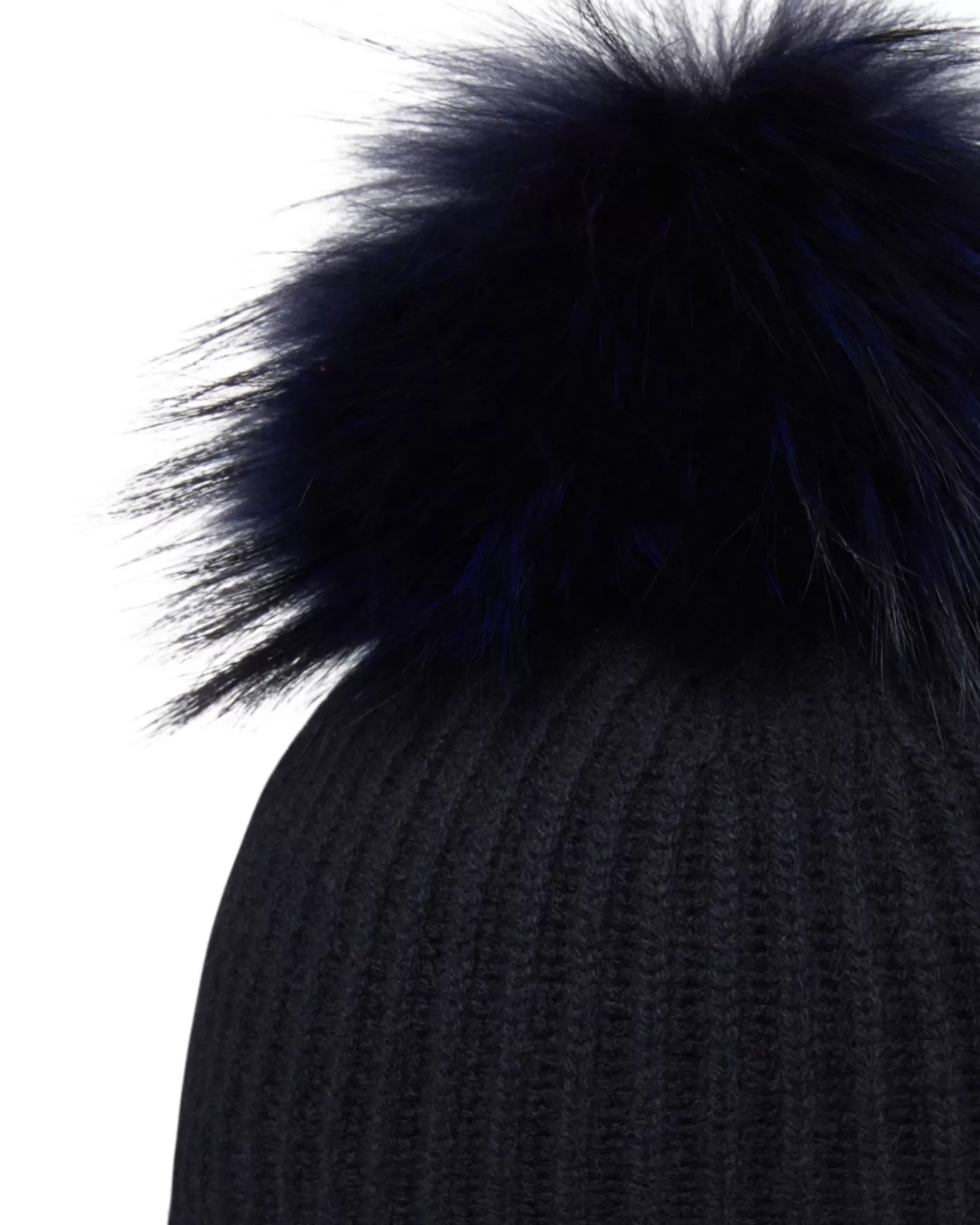 N.Peal Unisex Ribbed Cashmere Hat With Detachable Pom*Women Fur Trim Accessories | Hats