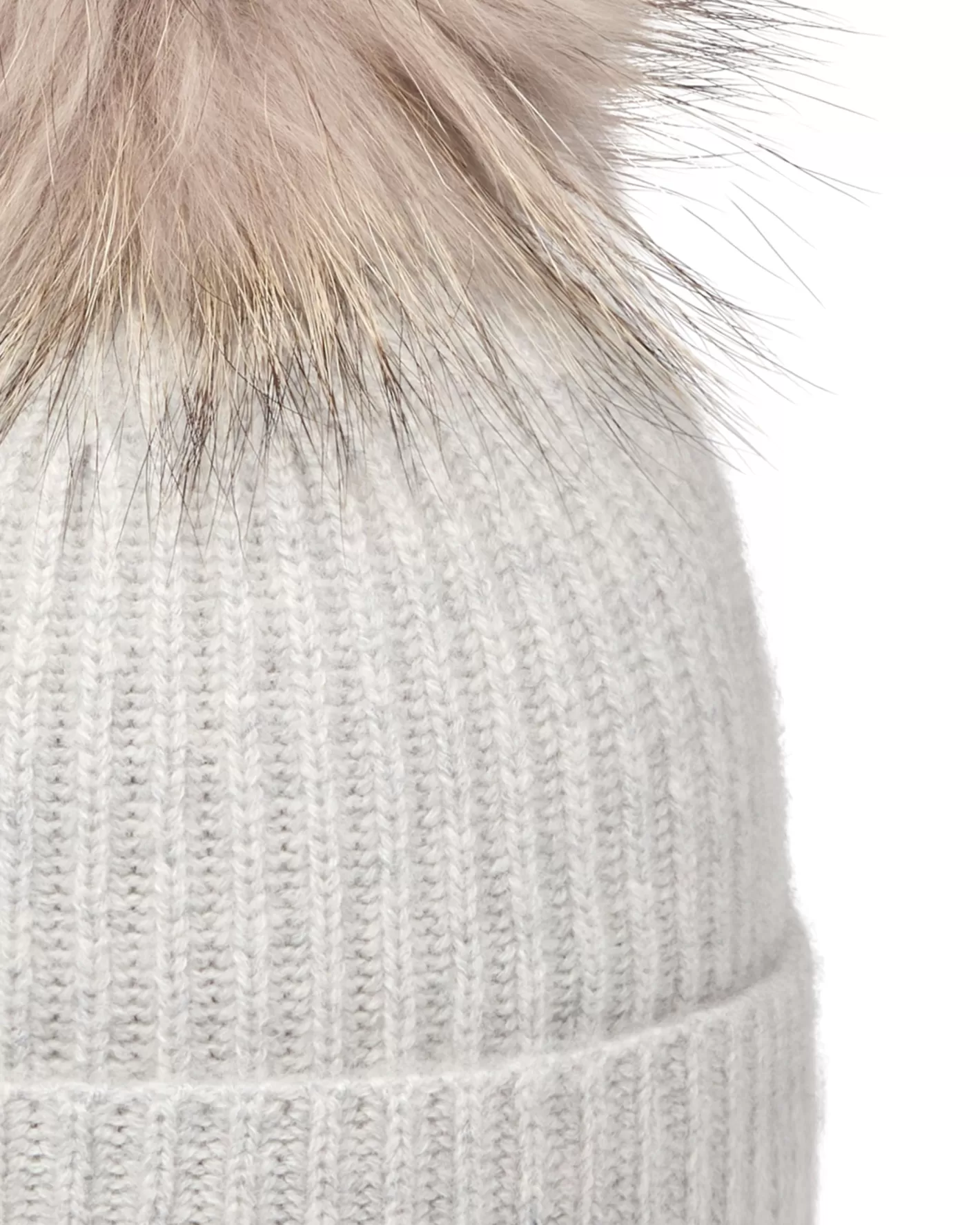 N.Peal Unisex Ribbed Cashmere Hat With Detachable Pom*Women Fur Trim Accessories | Hats