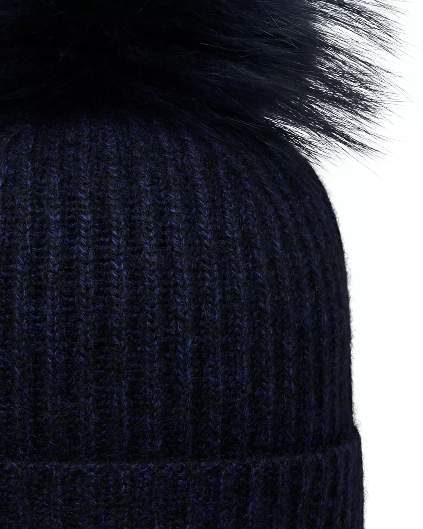 N.Peal Unisex Ribbed Cashmere Hat With Detachable Pom*Women Fur Trim Accessories | Hats