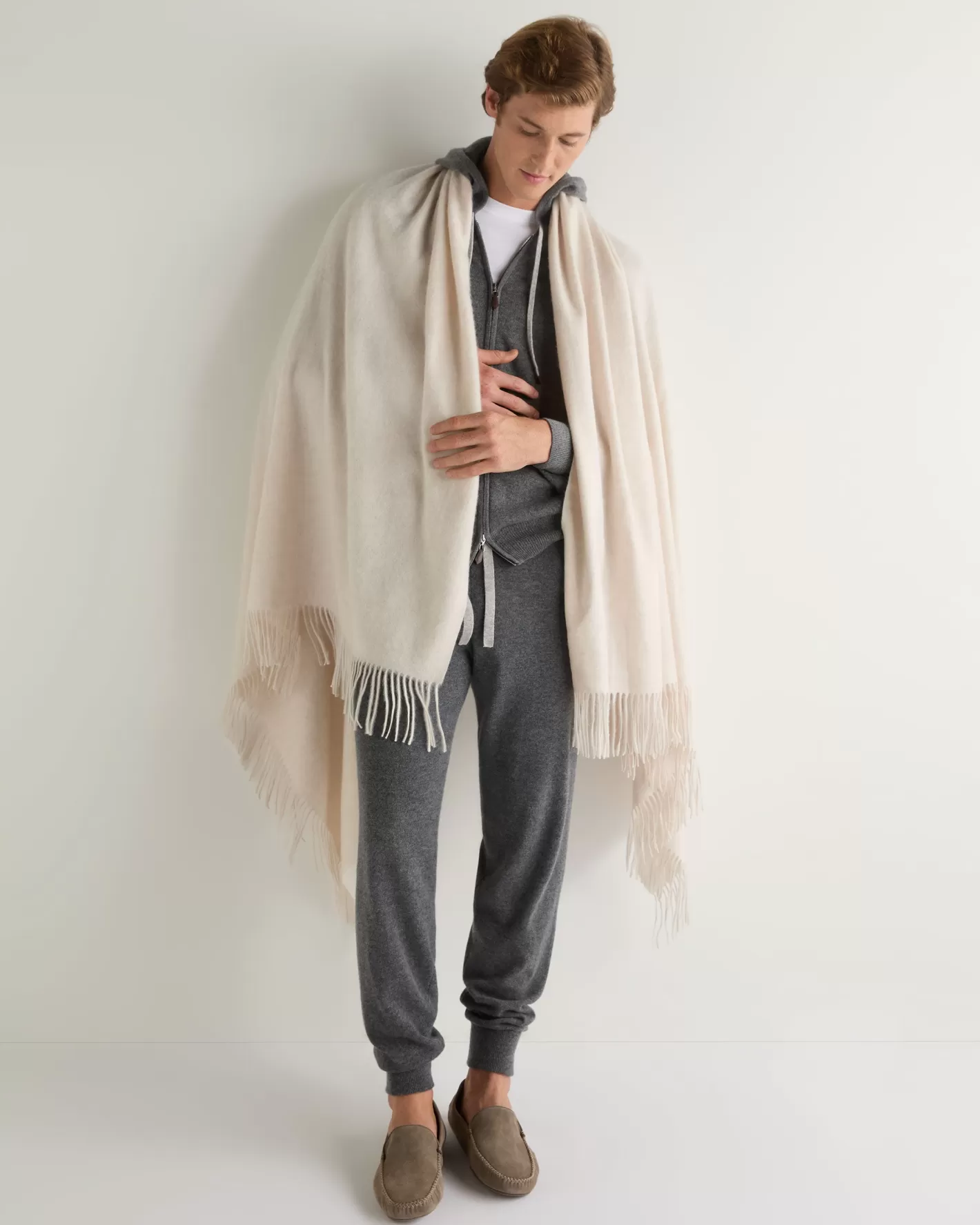 N.Peal Unisex Woven Cashmere Blanket*Women Homeware | Loungewear