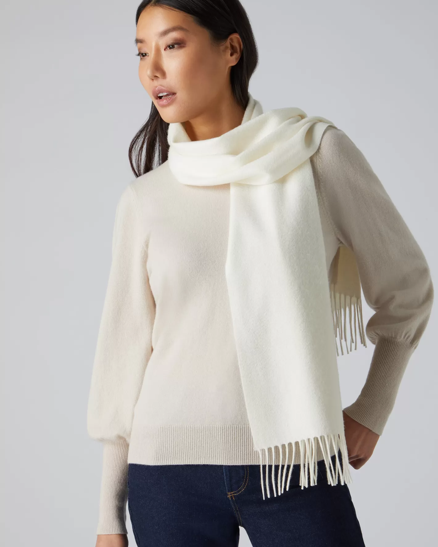 N.Peal Unisex Woven Cashmere Scarf*Women Scarves | Cashmere Scarves