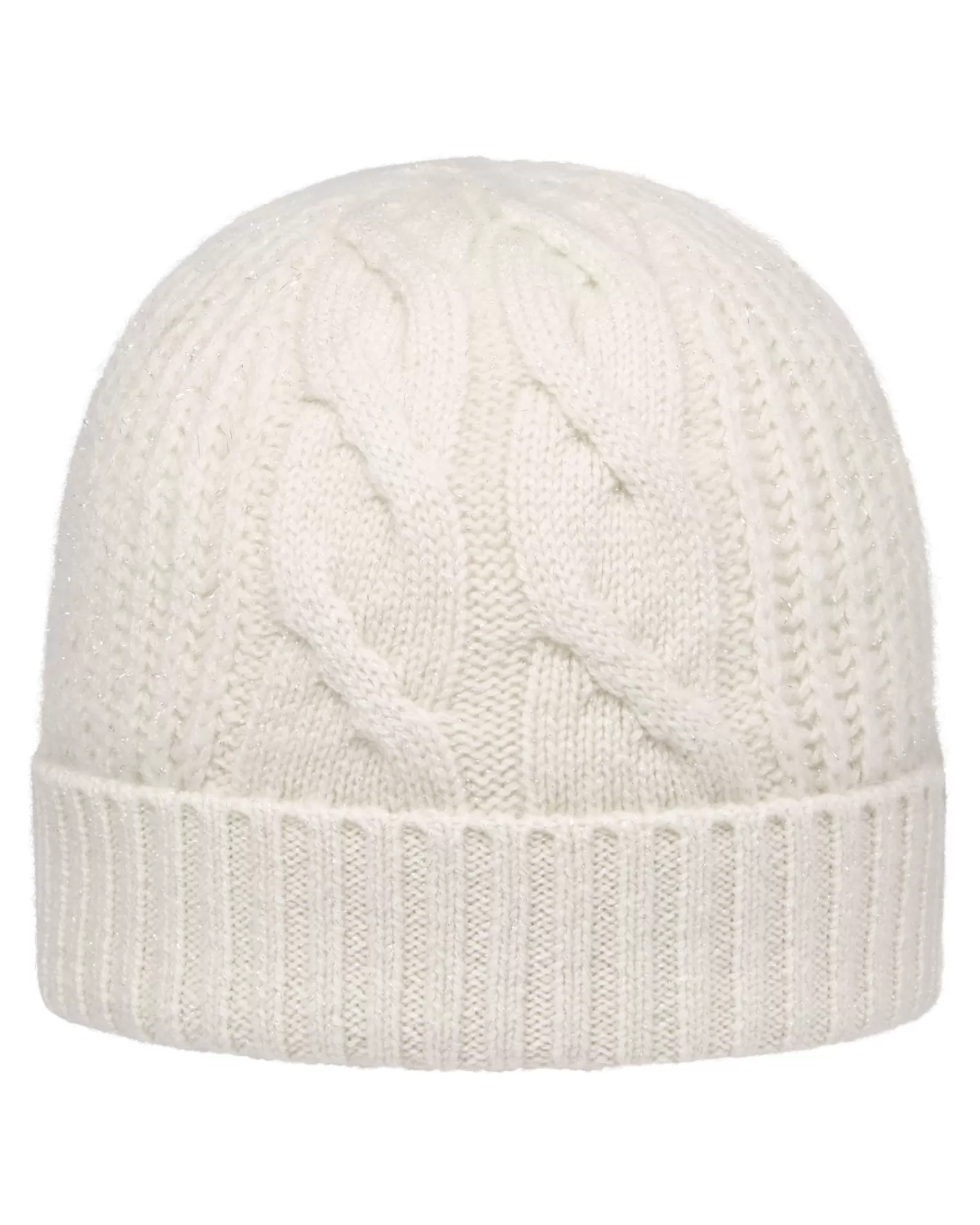 N.Peal Women's Cable Rib Cashmere Hat With Lurex*Women Hats