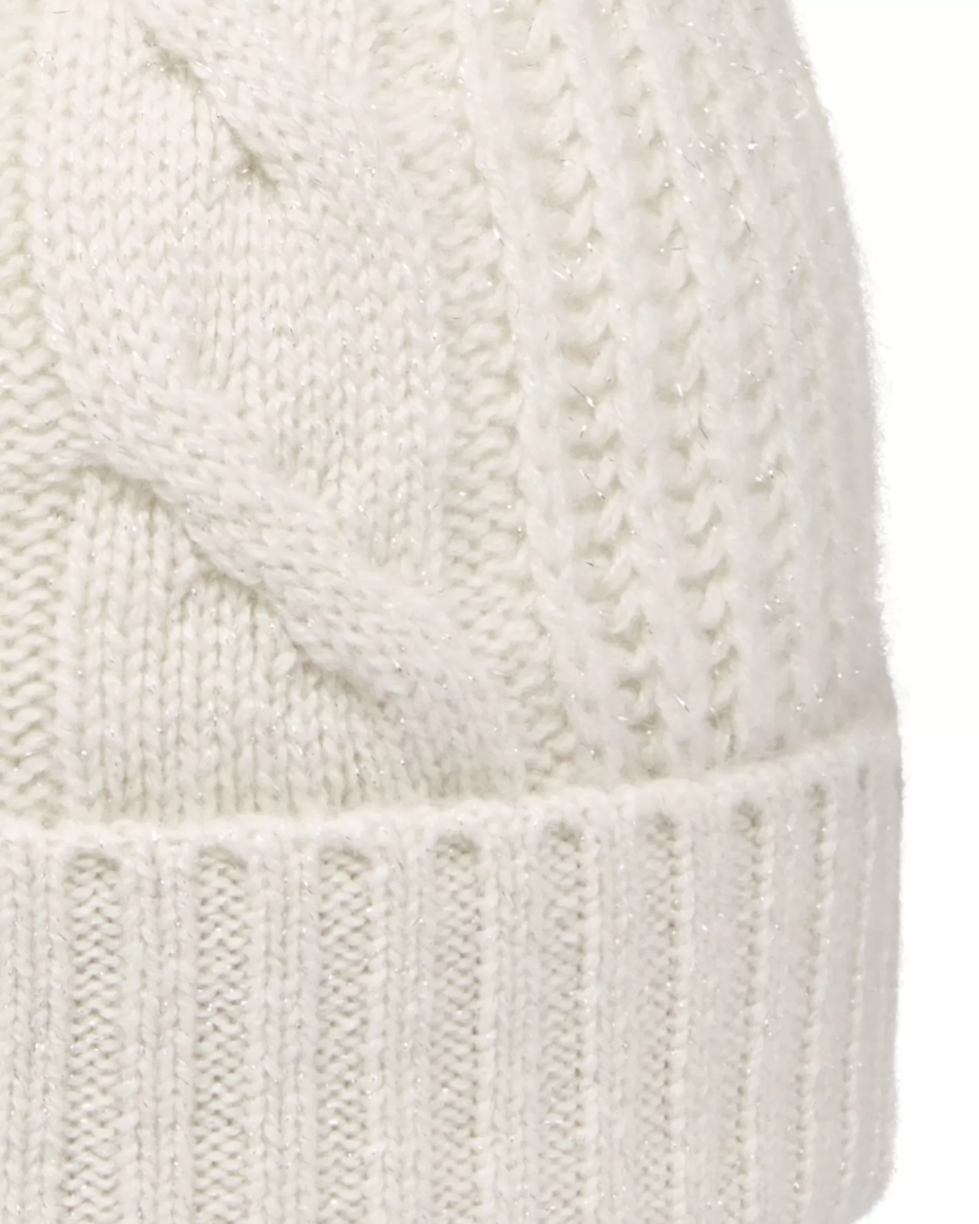 N.Peal Women's Cable Rib Cashmere Hat With Lurex*Women Hats