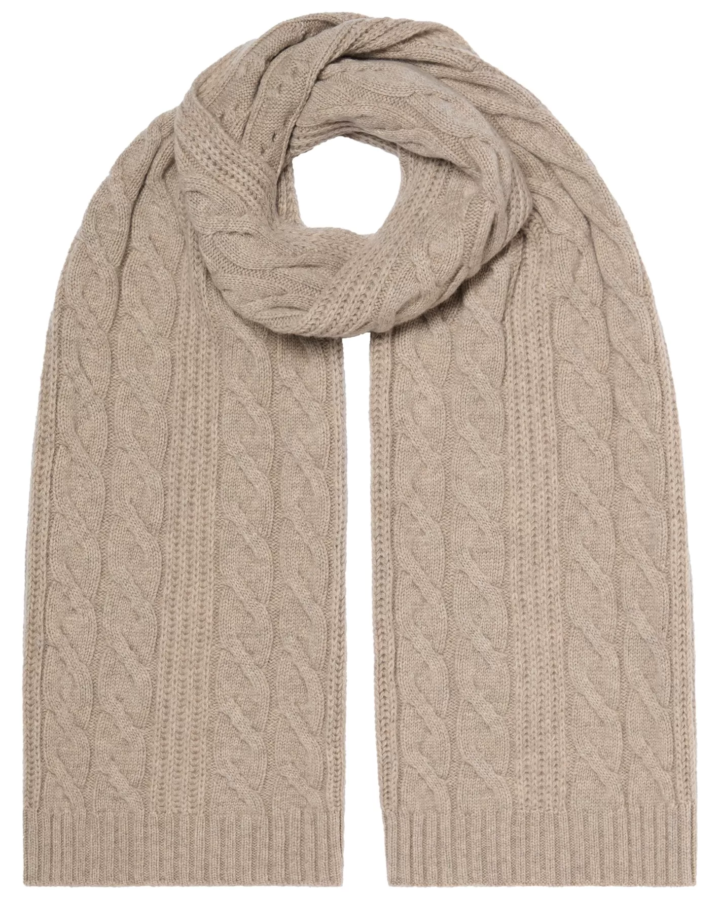 N.Peal Women's Cable Rib Cashmere Scarf*Women Cashmere Scarves | Organic Cashmere