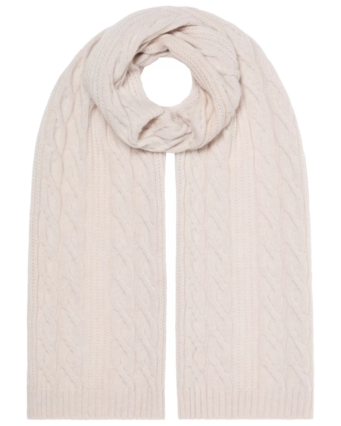 N.Peal Women's Cable Rib Cashmere Scarf*Women Cashmere Scarves | Organic Cashmere