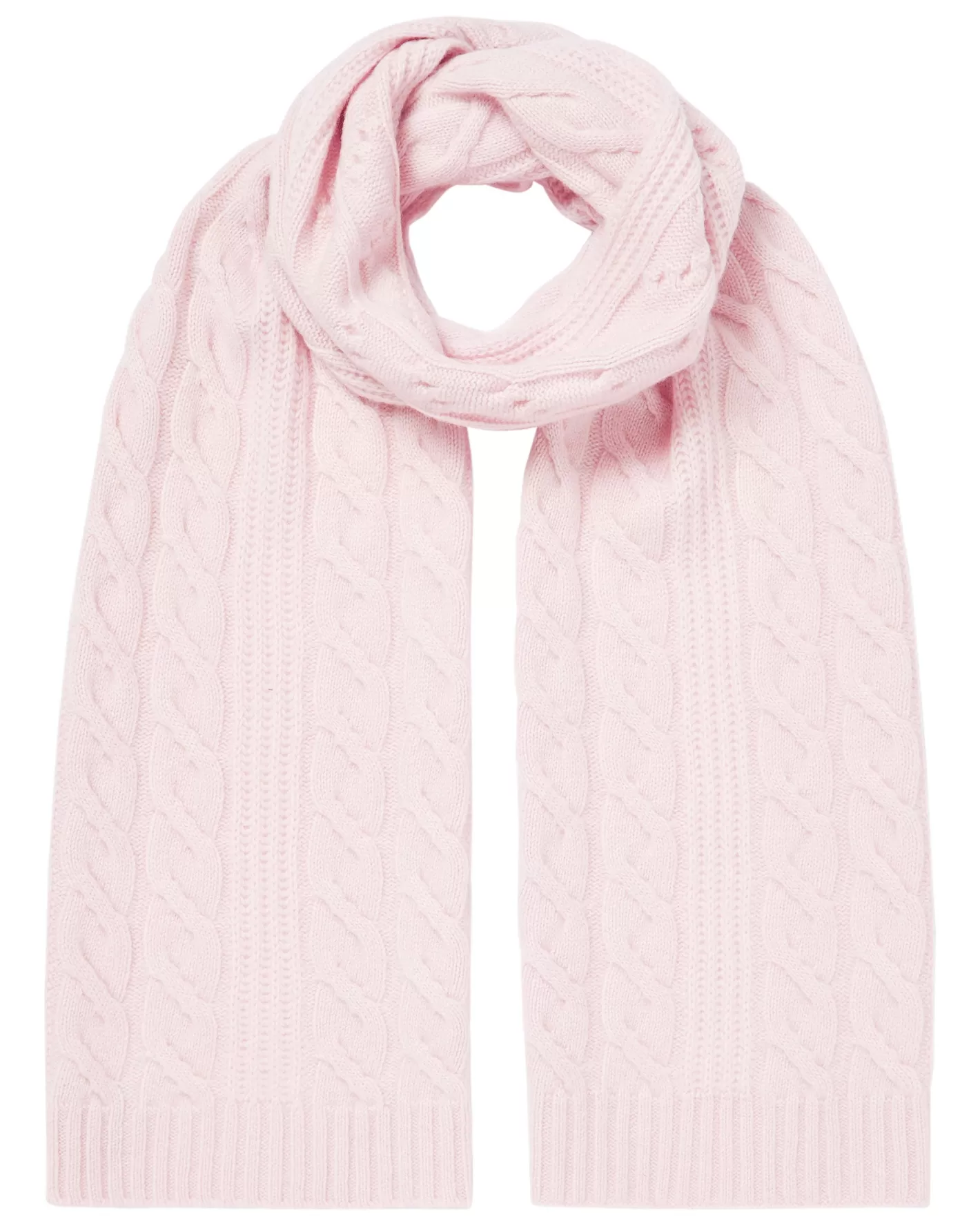 N.Peal Women's Cable Rib Cashmere Scarf*Women Cashmere Scarves | Organic Cashmere