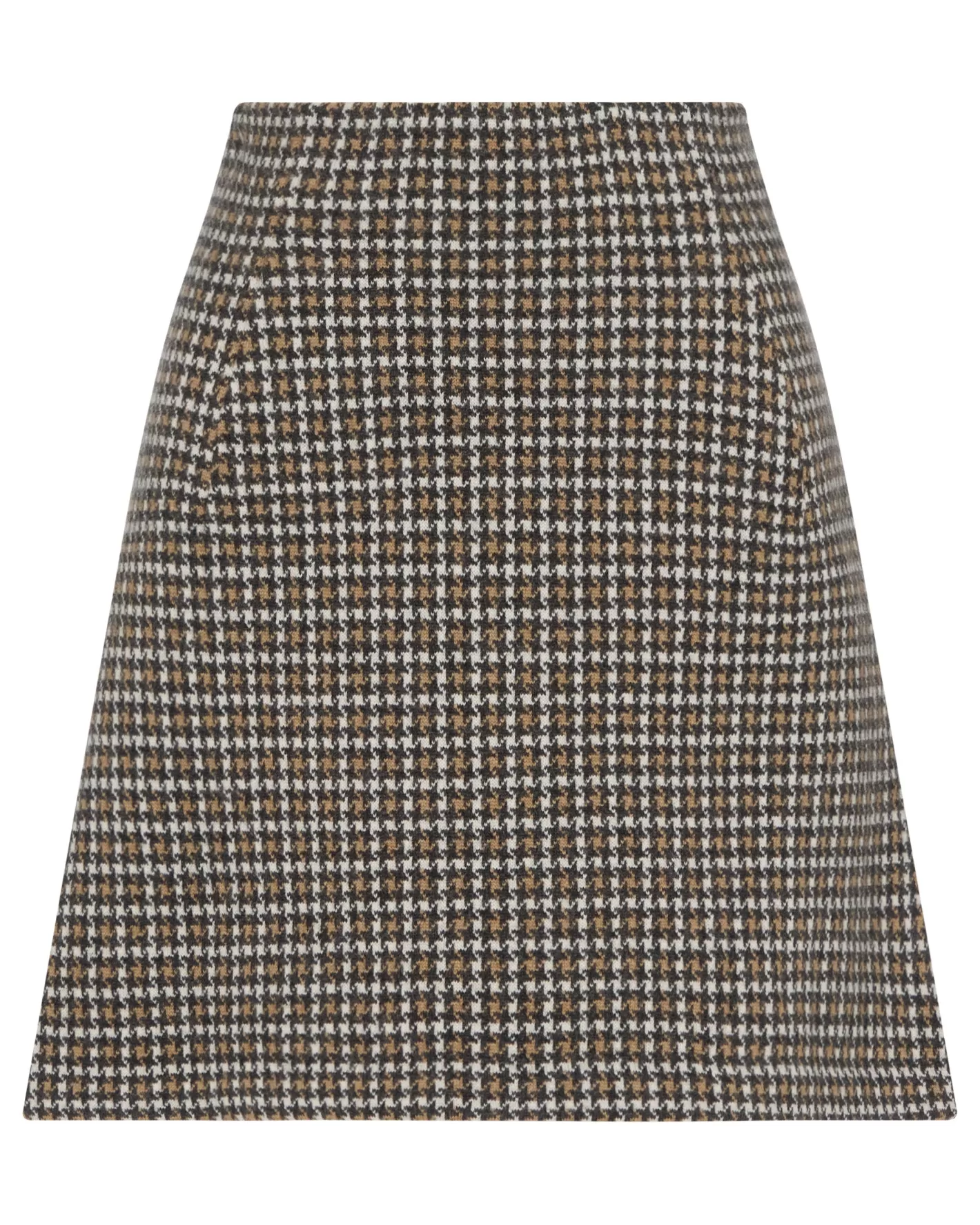 N.Peal Women's Dogtooth Mini Cashmere Skirt*Women Brown | Dresses & Skirts