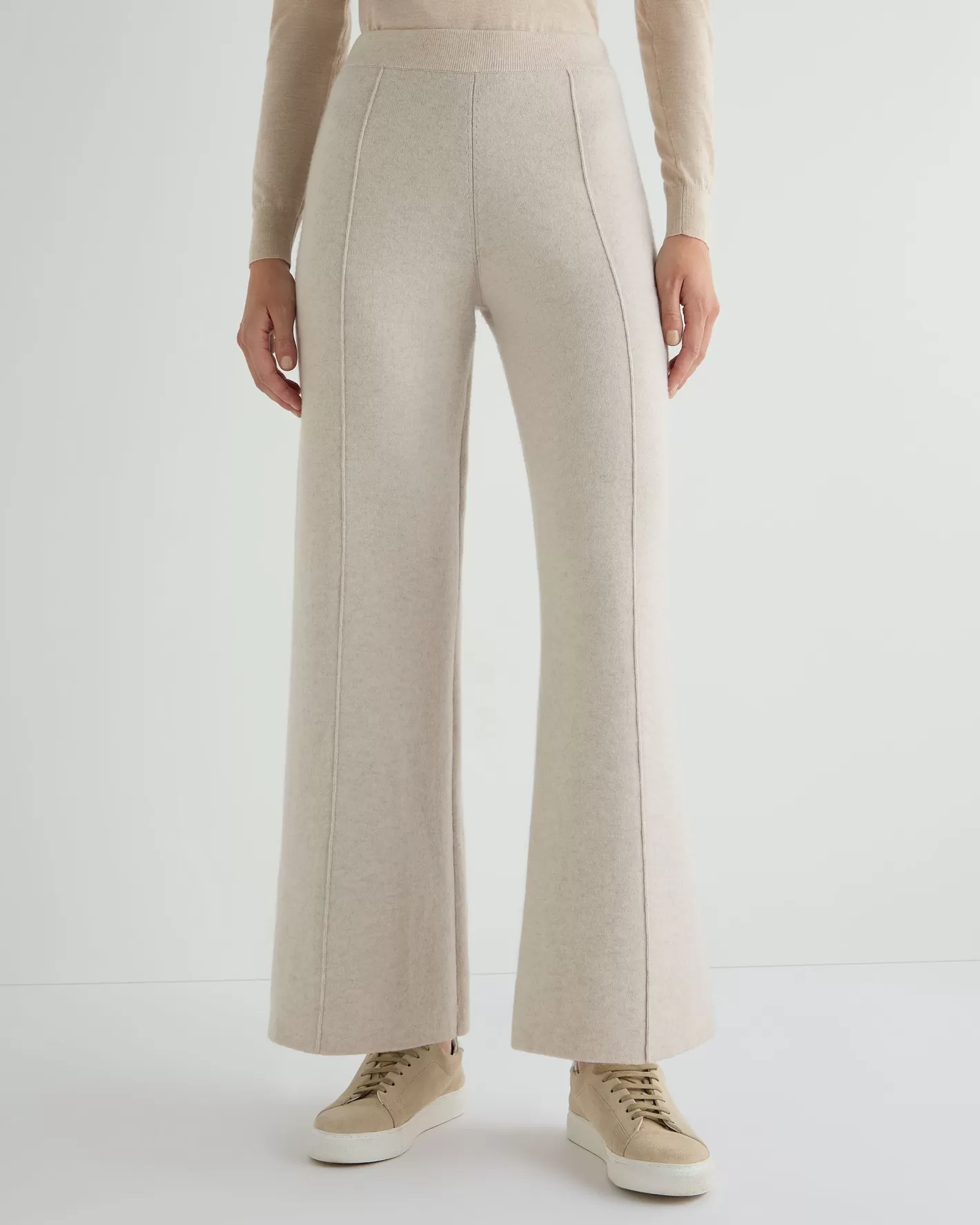 N.Peal Women's Double Face Pants*Women White | Natural