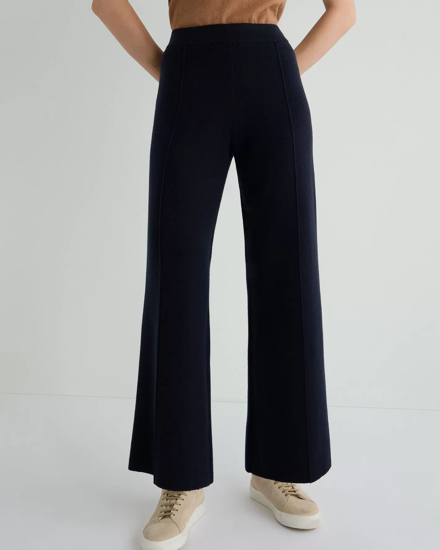 N.Peal Women's Double Face Pants*Women Navy | Blue