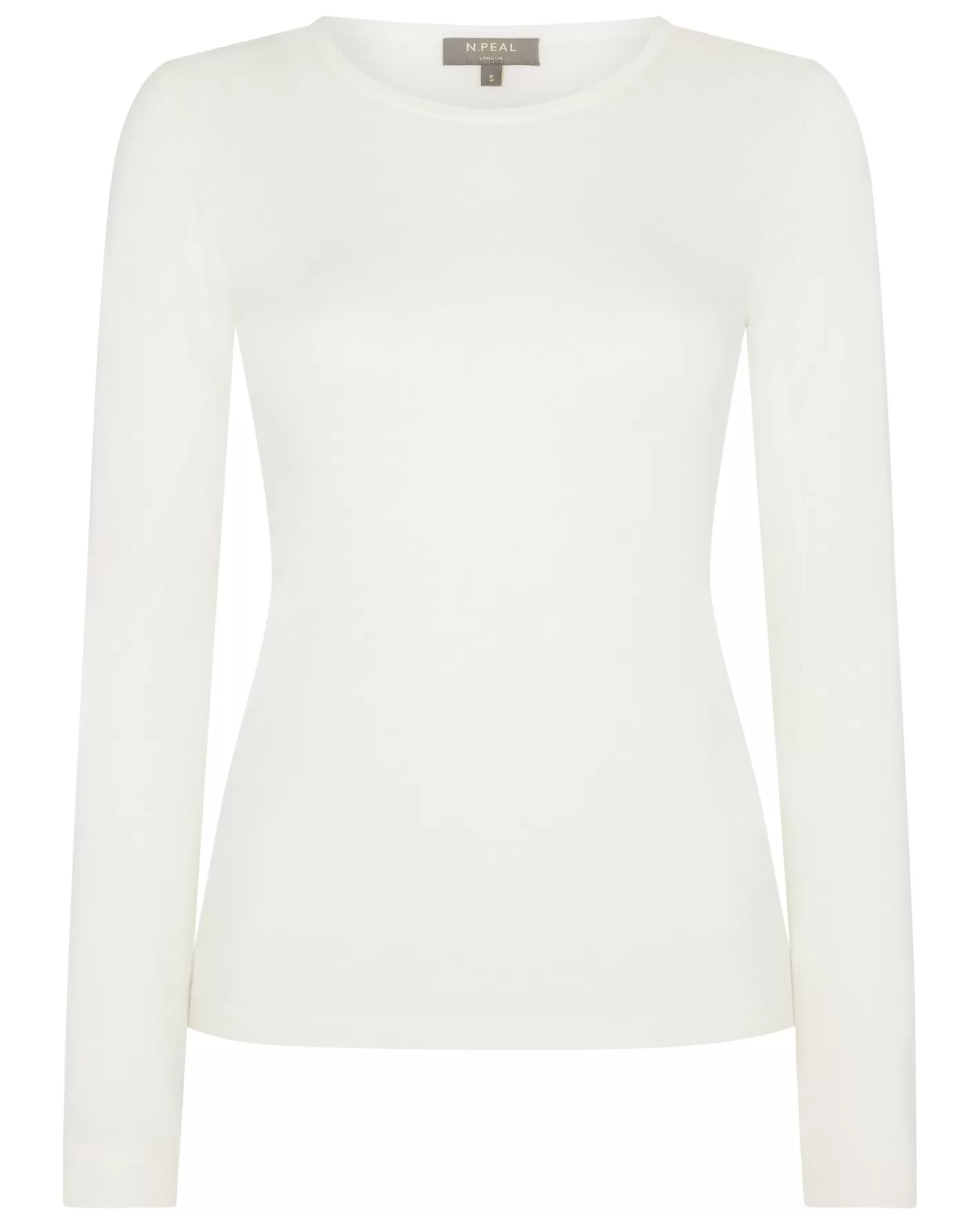 N.Peal Women's Eden Superfine Cashmere Round Neck Top*Women White | Superfine Cashmere