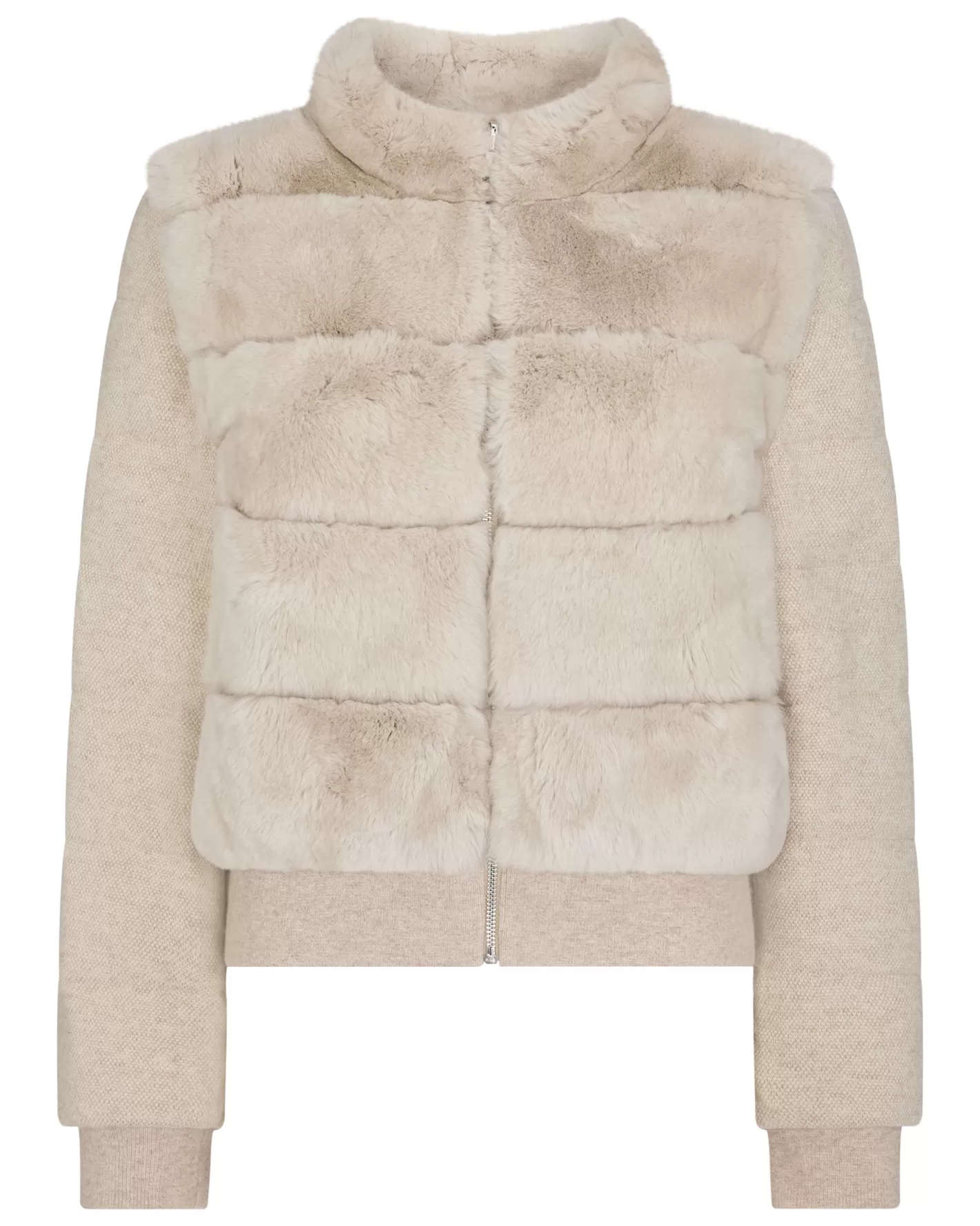 N.Peal Women's Eva Birdseye Fur Jacket*Women White | Natural