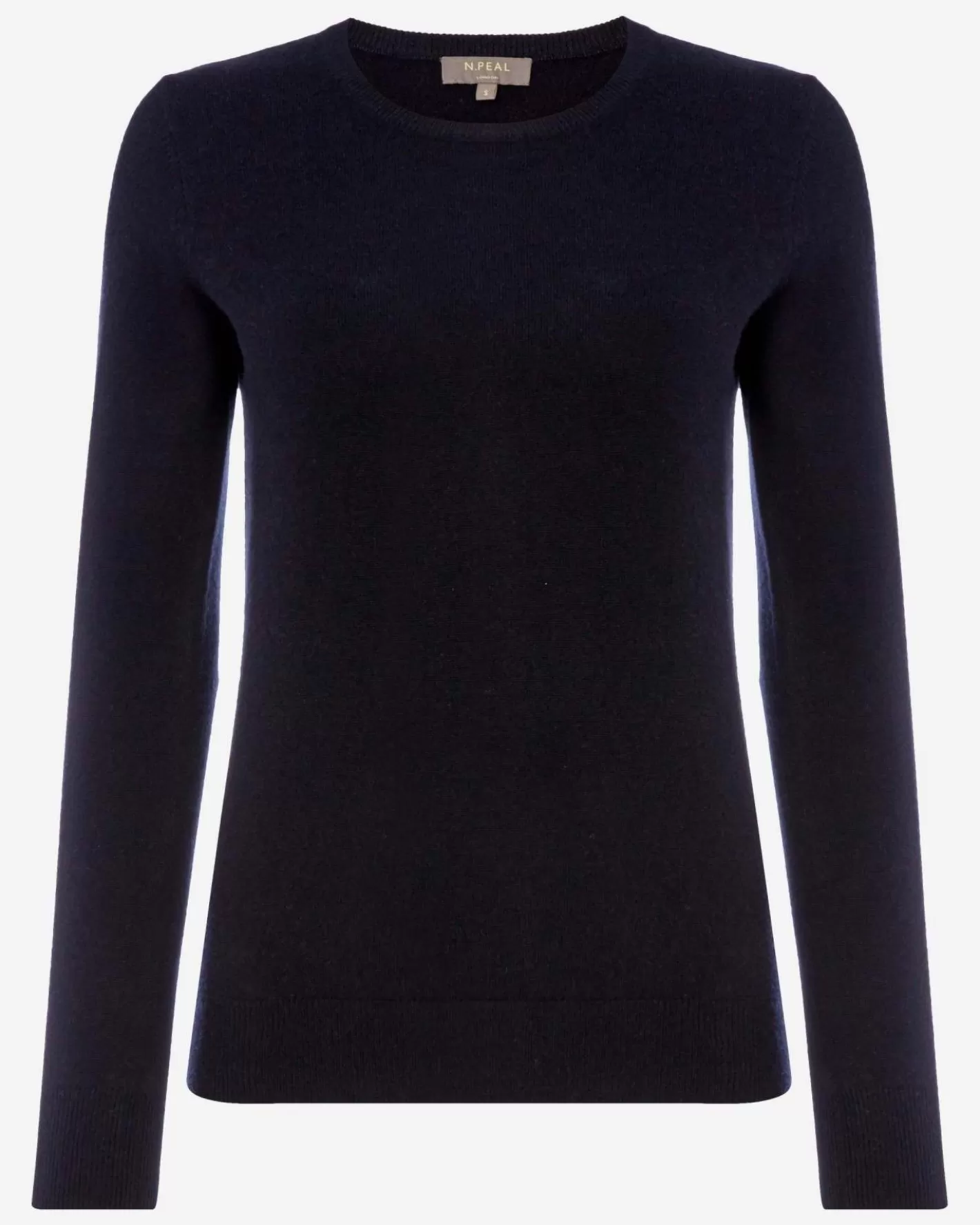 N.Peal Women's Evie Classic Round Neck Cashmere Sweater*Women Navy | Blue