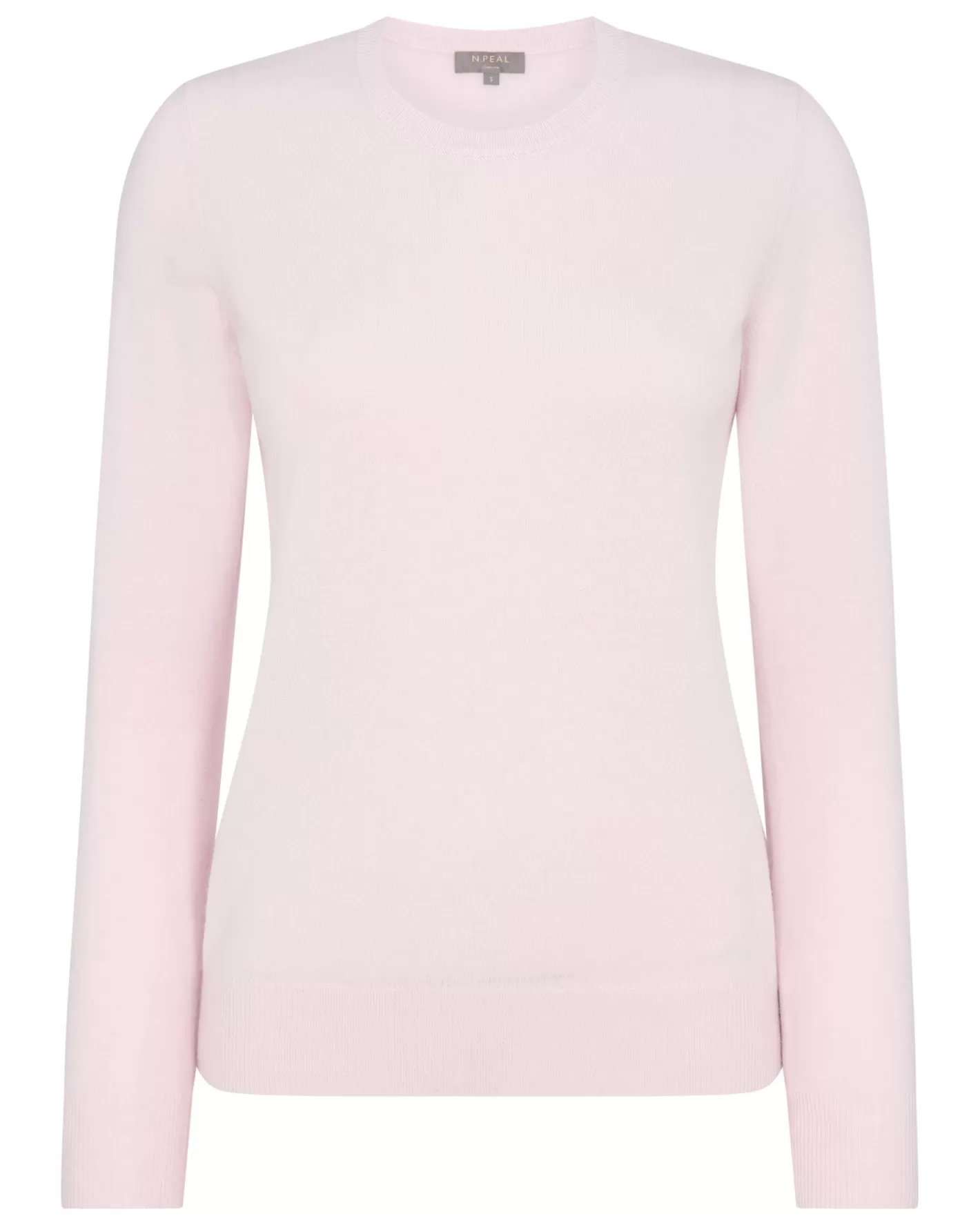 N.Peal Women's Evie Classic Round Neck Cashmere Sweater*Women Pink | Classic Cashmere