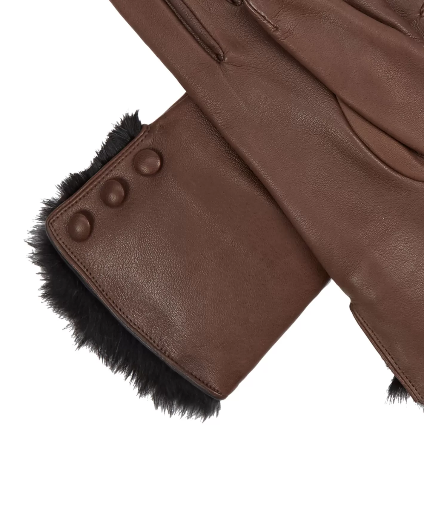 N.Peal Women's Fur Lined Leather Gloves*Women Fur Trim Accessories | Gloves