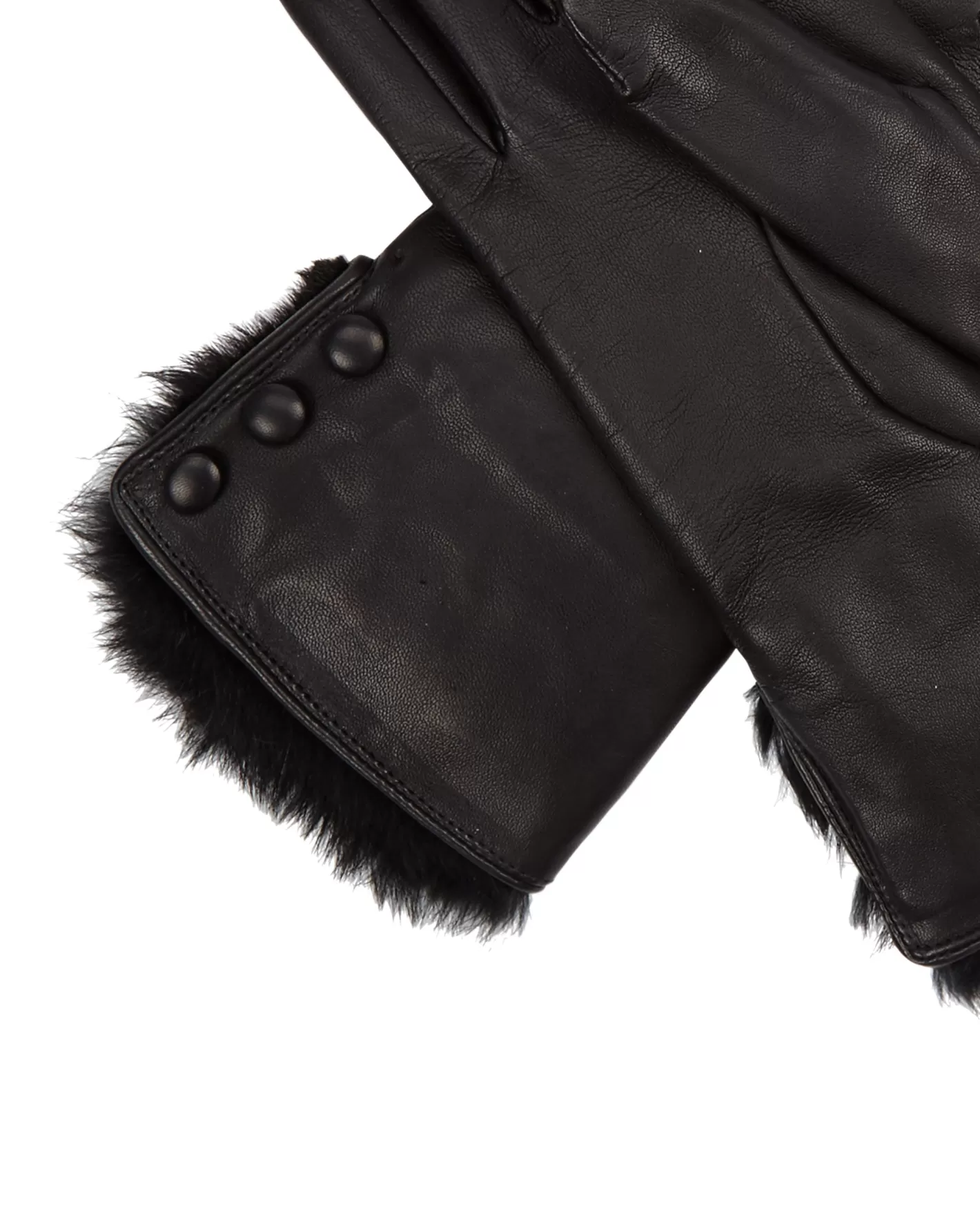 N.Peal Women's Fur Lined Leather Gloves*Women Fur Trim Accessories | Gloves