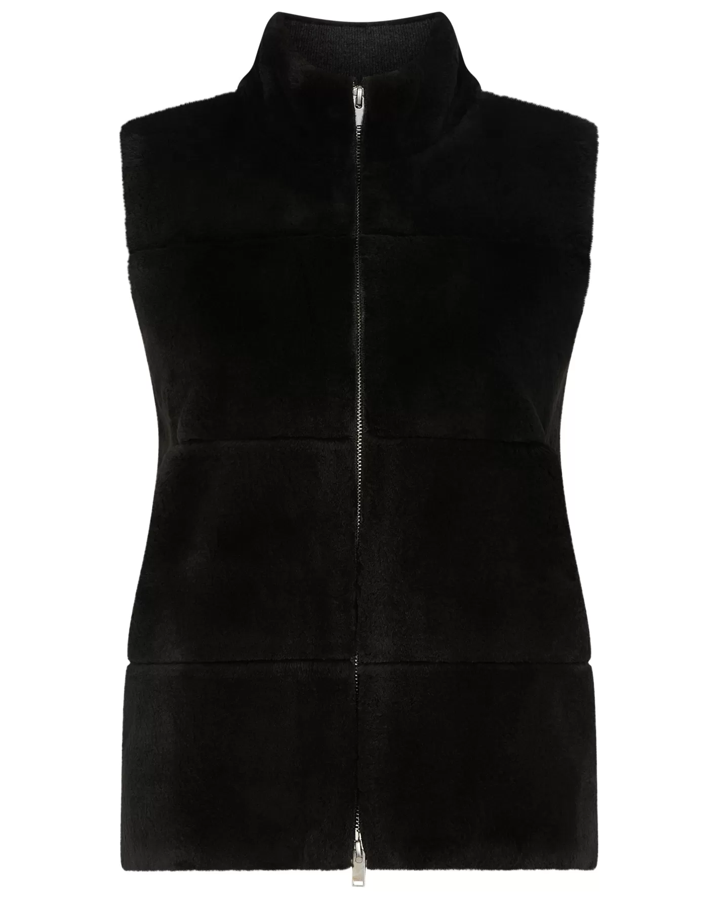 N.Peal Women's Fur Trim Cashmere Gilet*Women Dark Grey | Fur Trim Knitwear