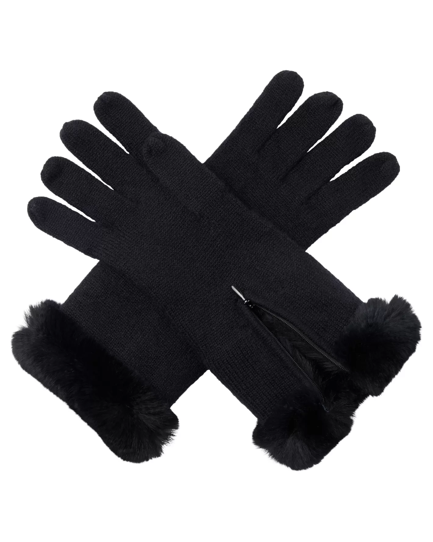 N.Peal Women's Fur Trim Cashmere Gloves*Women Fur Trim Accessories | Gloves