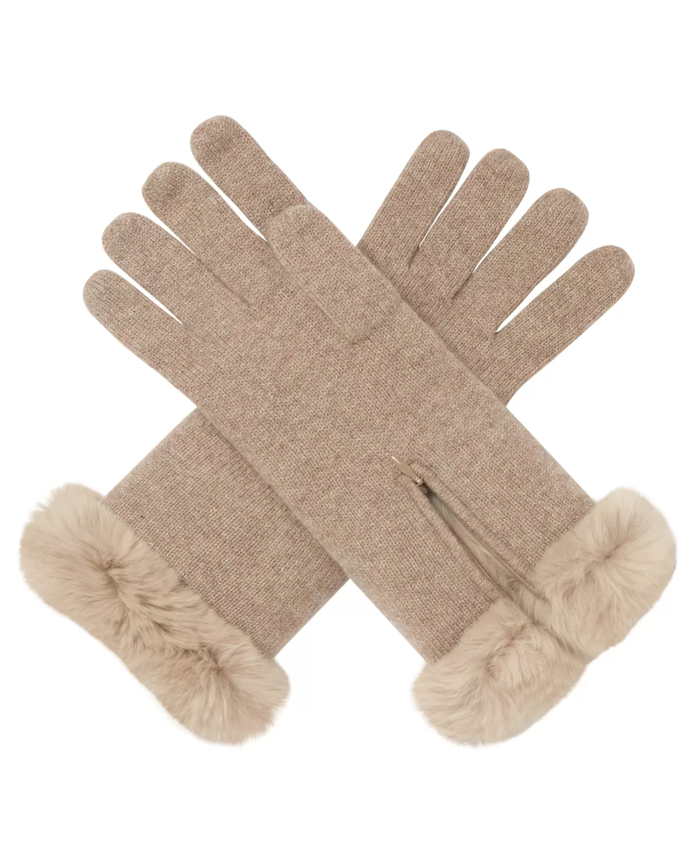 N.Peal Women's Fur Trim Cashmere Gloves*Women Fur Trim Accessories | Gloves