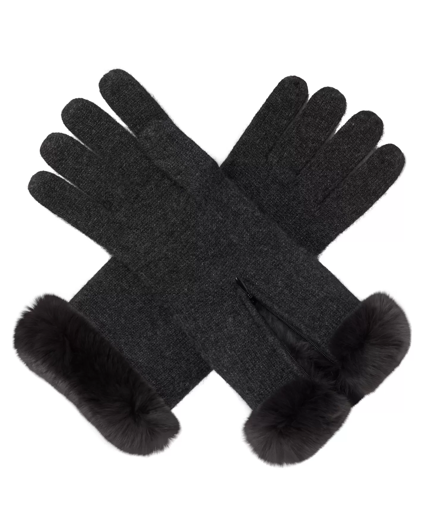 N.Peal Women's Fur Trim Cashmere Gloves*Women Fur Trim Accessories | Gloves