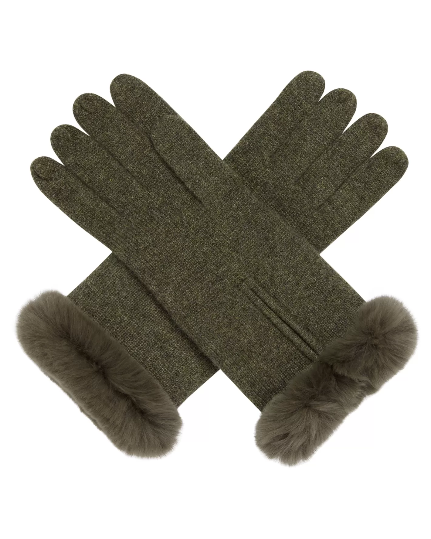 N.Peal Women's Fur Trim Cashmere Gloves*Women Fur Trim Accessories | Gloves