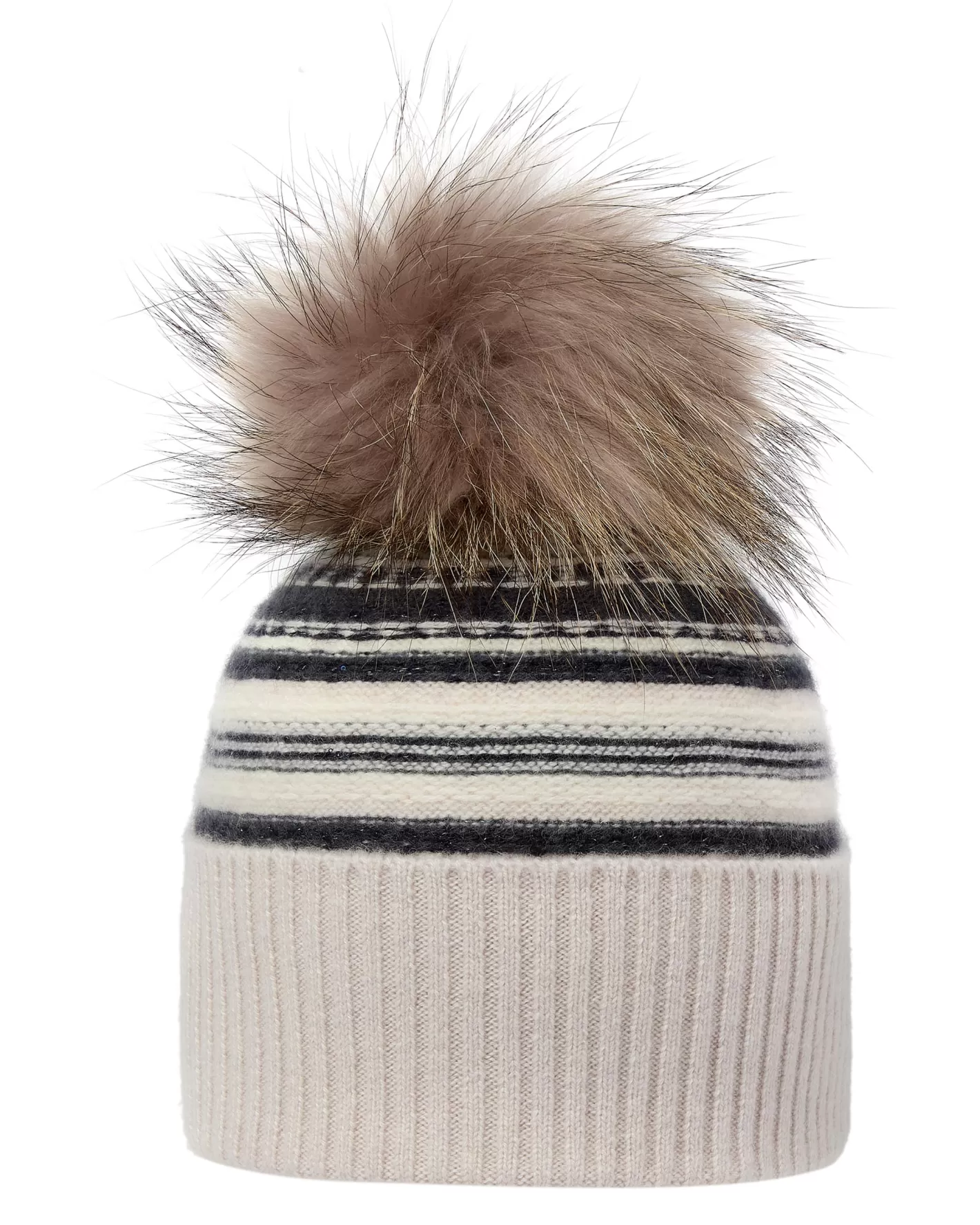 N.Peal Women's Gradual Fairisle Cashmere Hat With Lurex*Women Fur Trim Accessories | Hats