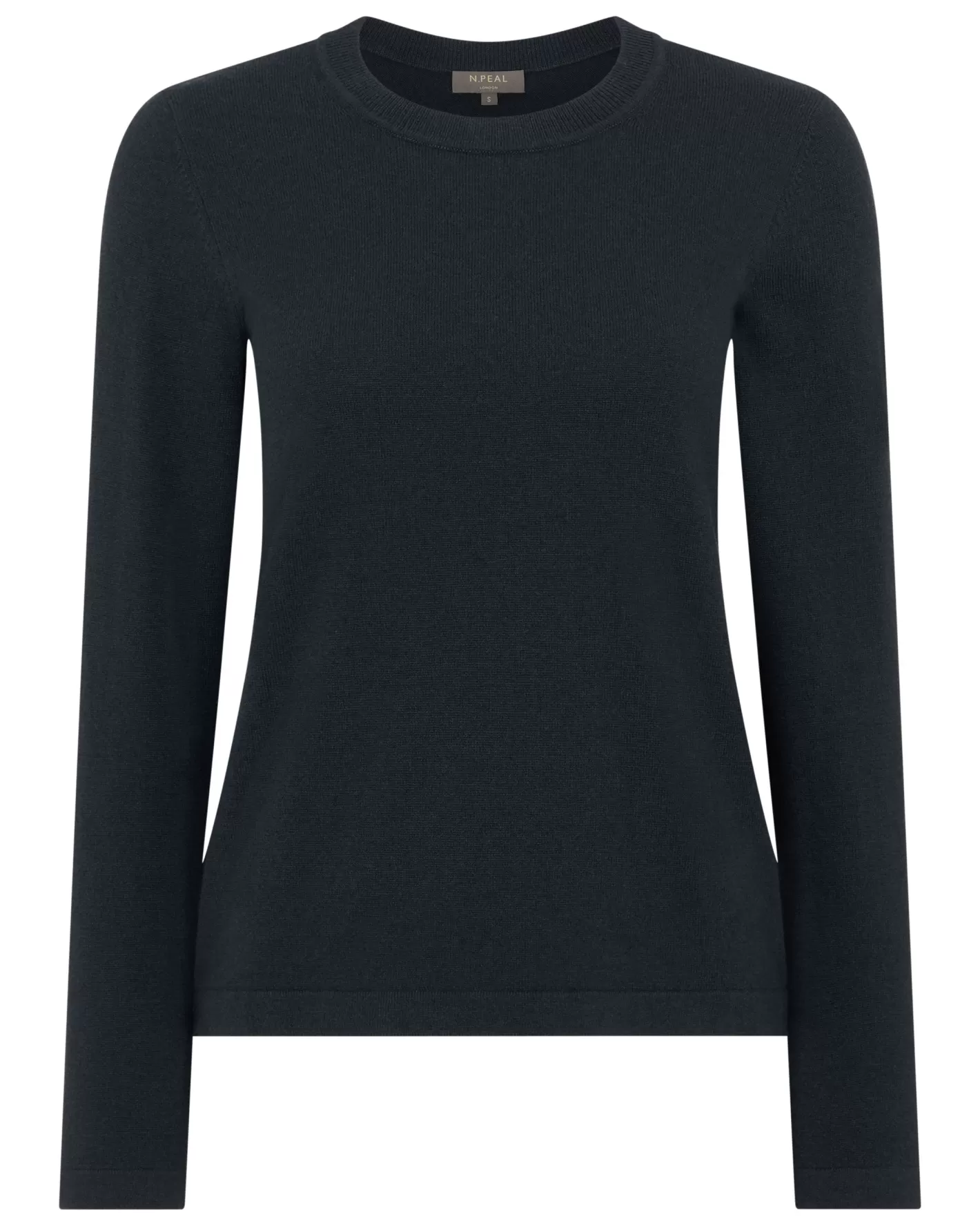 N.Peal Women's Hallie Round Neck Cashmere Sweater*Women Blue | Classic Cashmere