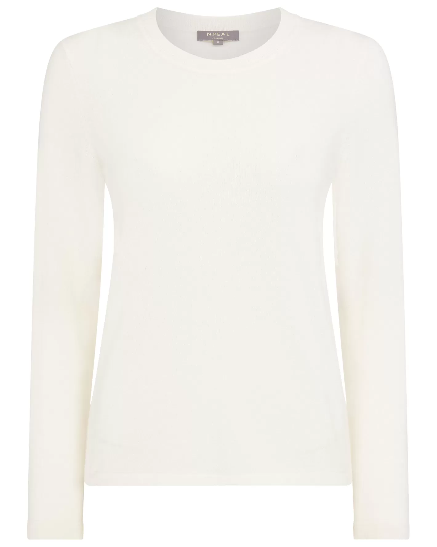 N.Peal Women's Hallie Round Neck Cashmere Sweater*Women White | Natural