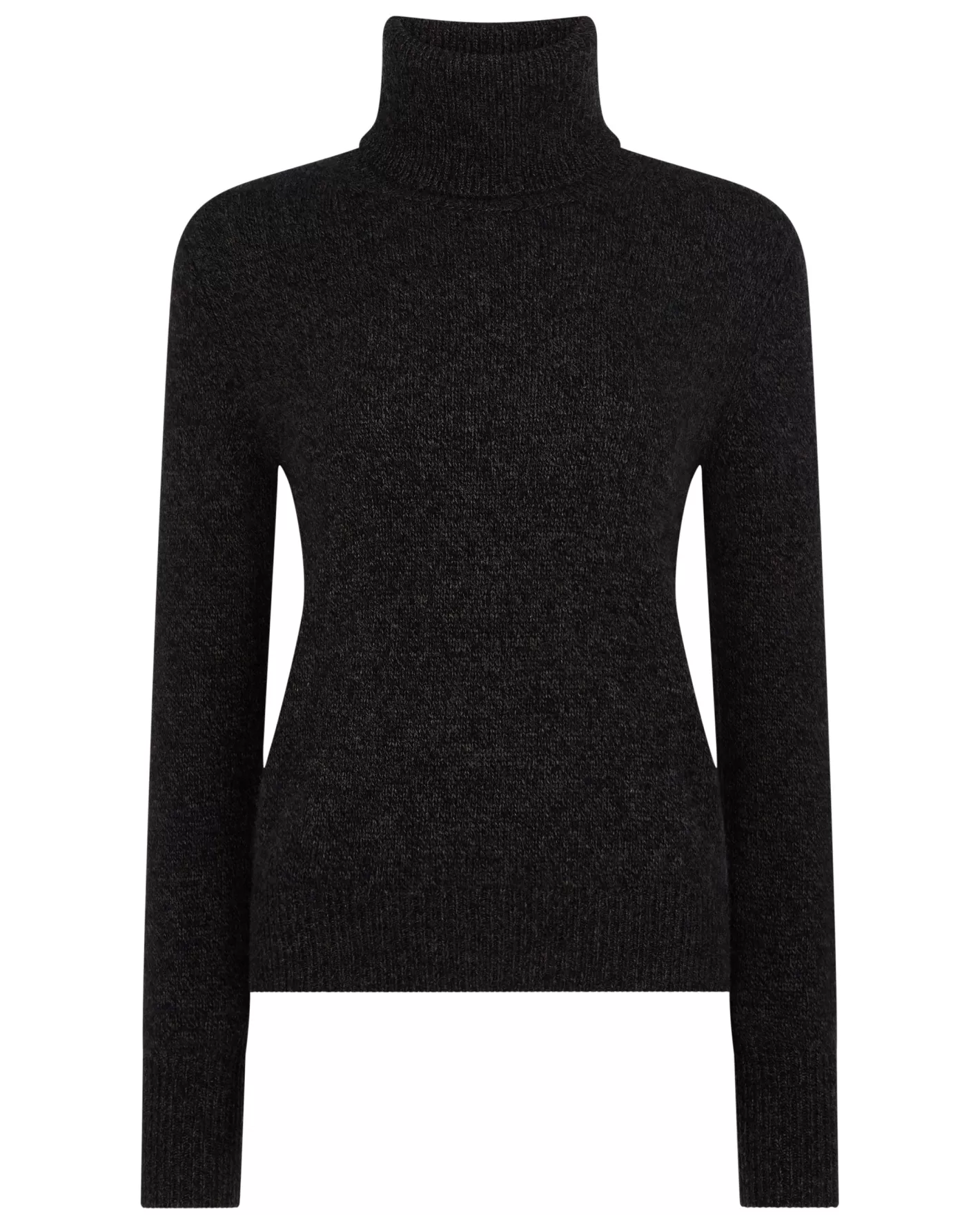 N.Peal Women's Hazel Marl Chunky Turtle Neck Cashmere Sweater*Women Dark Grey | Turtle Necks