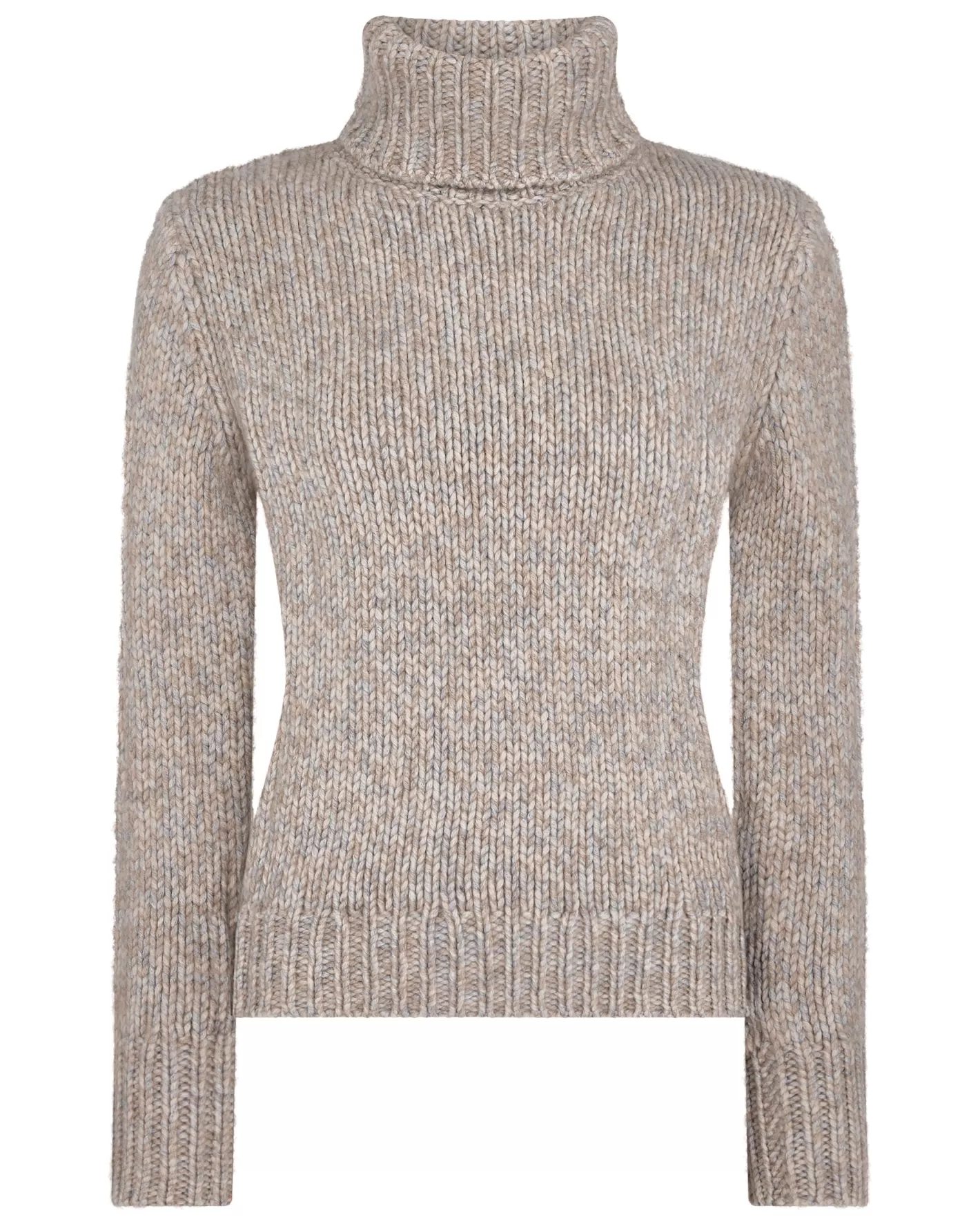 N.Peal Women's Hazel Marl Chunky Turtle Neck Cashmere Sweater*Women Natural | Multi