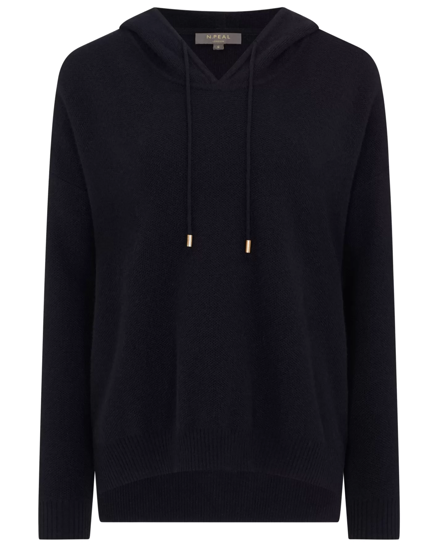 N.Peal Women's Honeycomb Hooded Cashmere Sweater*Women Navy | Blue