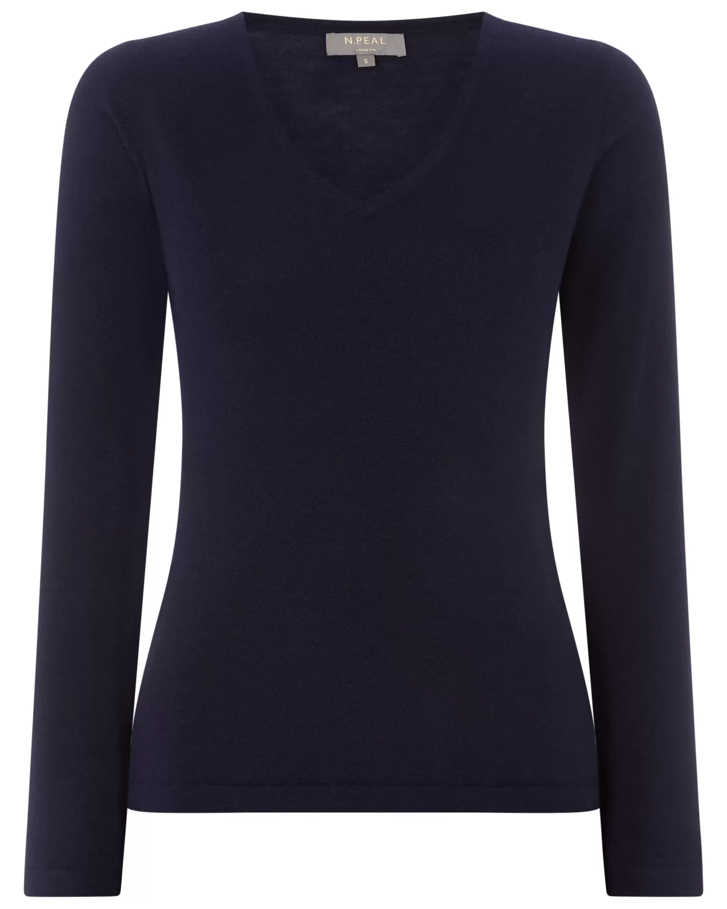 N.Peal Women's Imogen Superfine Cashmere V Neck Sweater*Women Navy | Blue