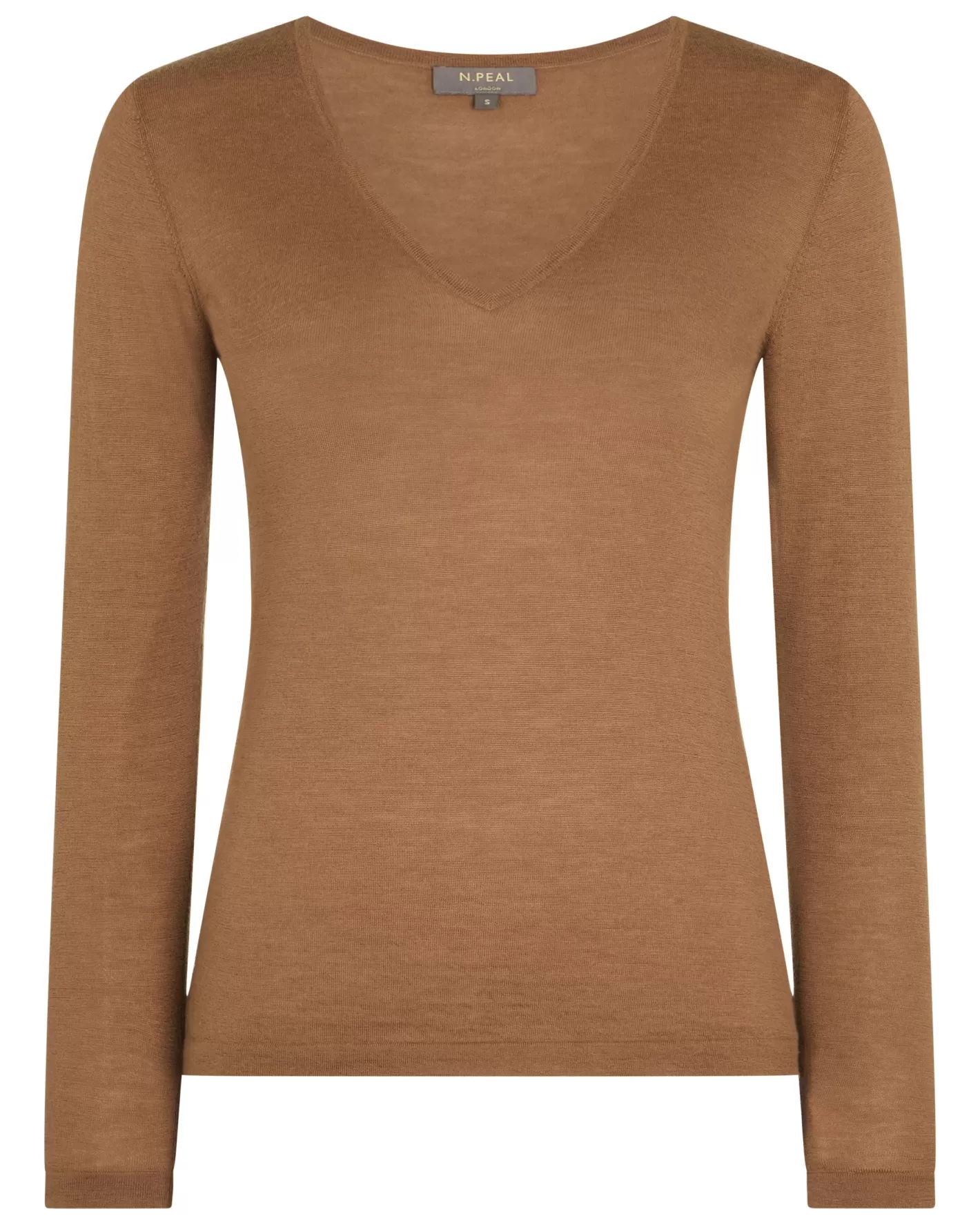 N.Peal Women's Imogen Superfine Cashmere V Neck Sweater*Women Brown | Superfine Cashmere