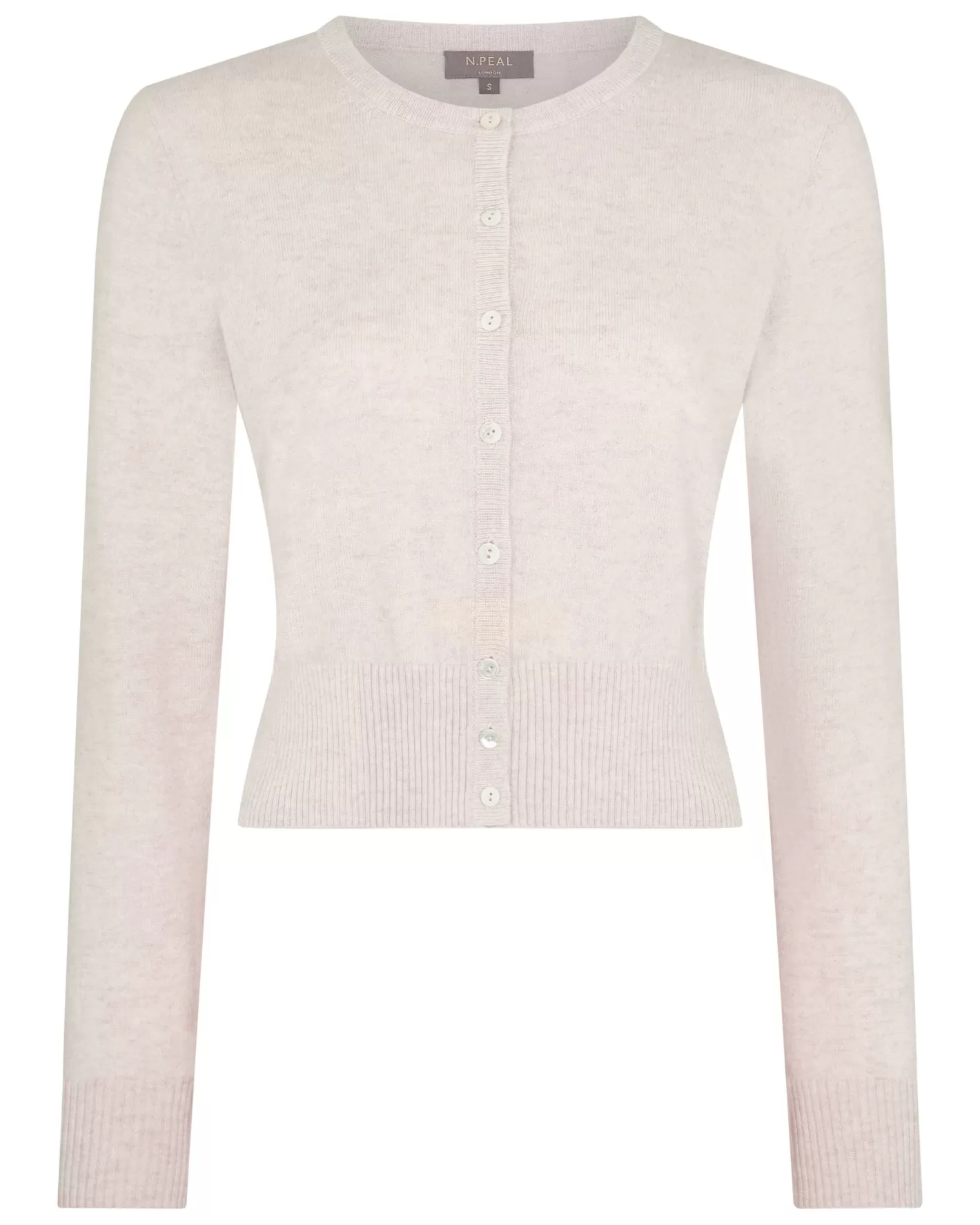 N.Peal Women's Ivy Cropped Cashmere Cardigan*Women White | Natural