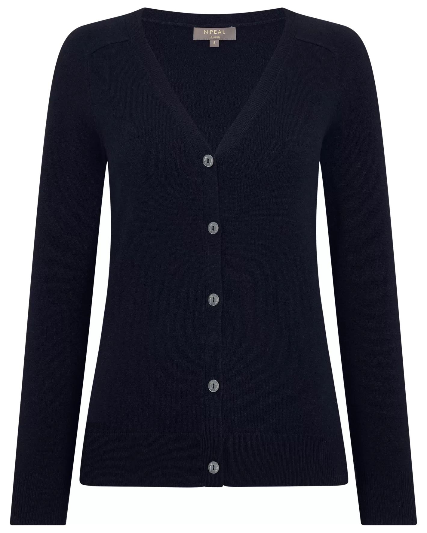 N.Peal Women's Lara V Neck Cashmere Cardigan*Women Navy | Blue