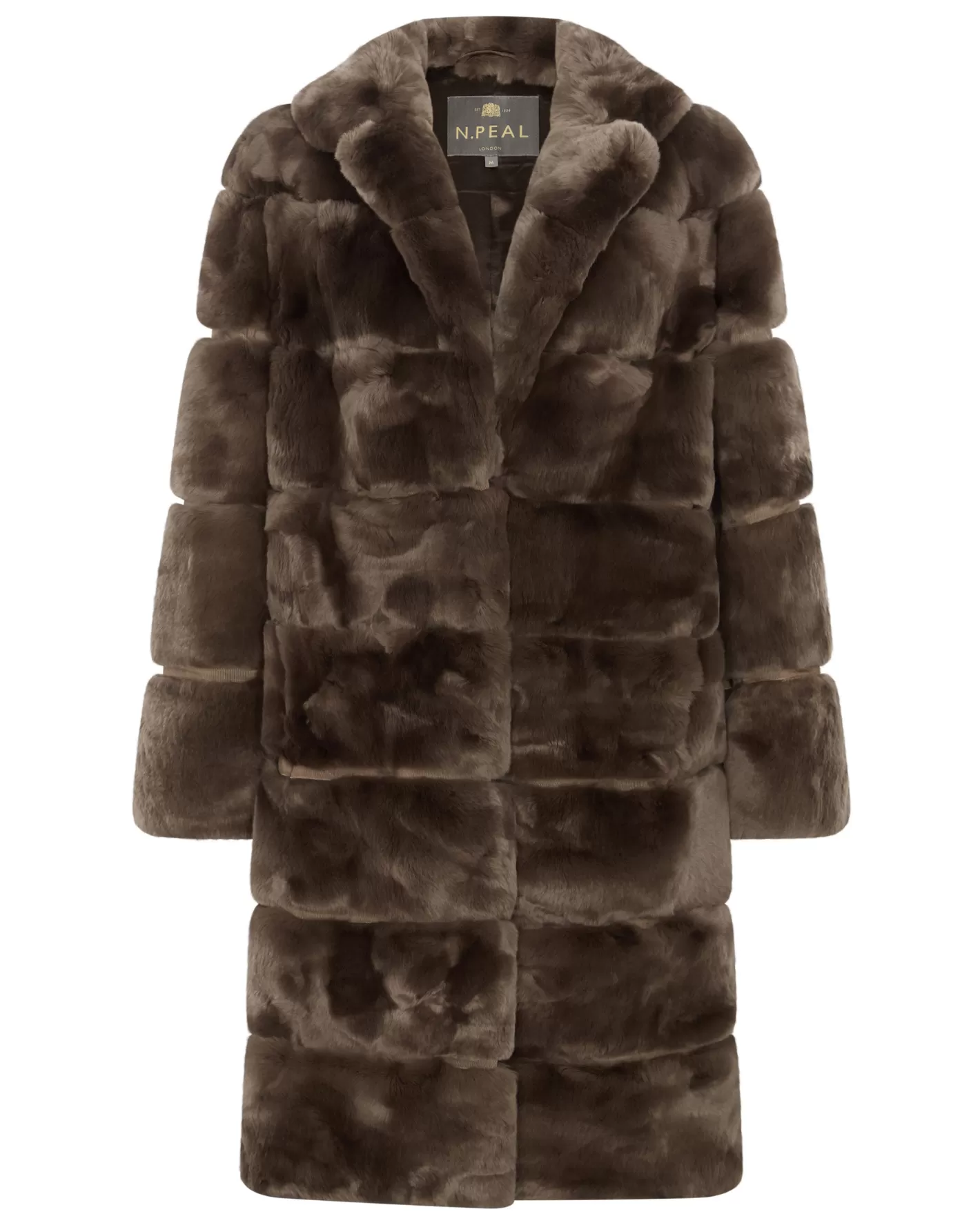 N.Peal Women's Long Rex Rabbit Coat*Women Brown | Coats & Jackets