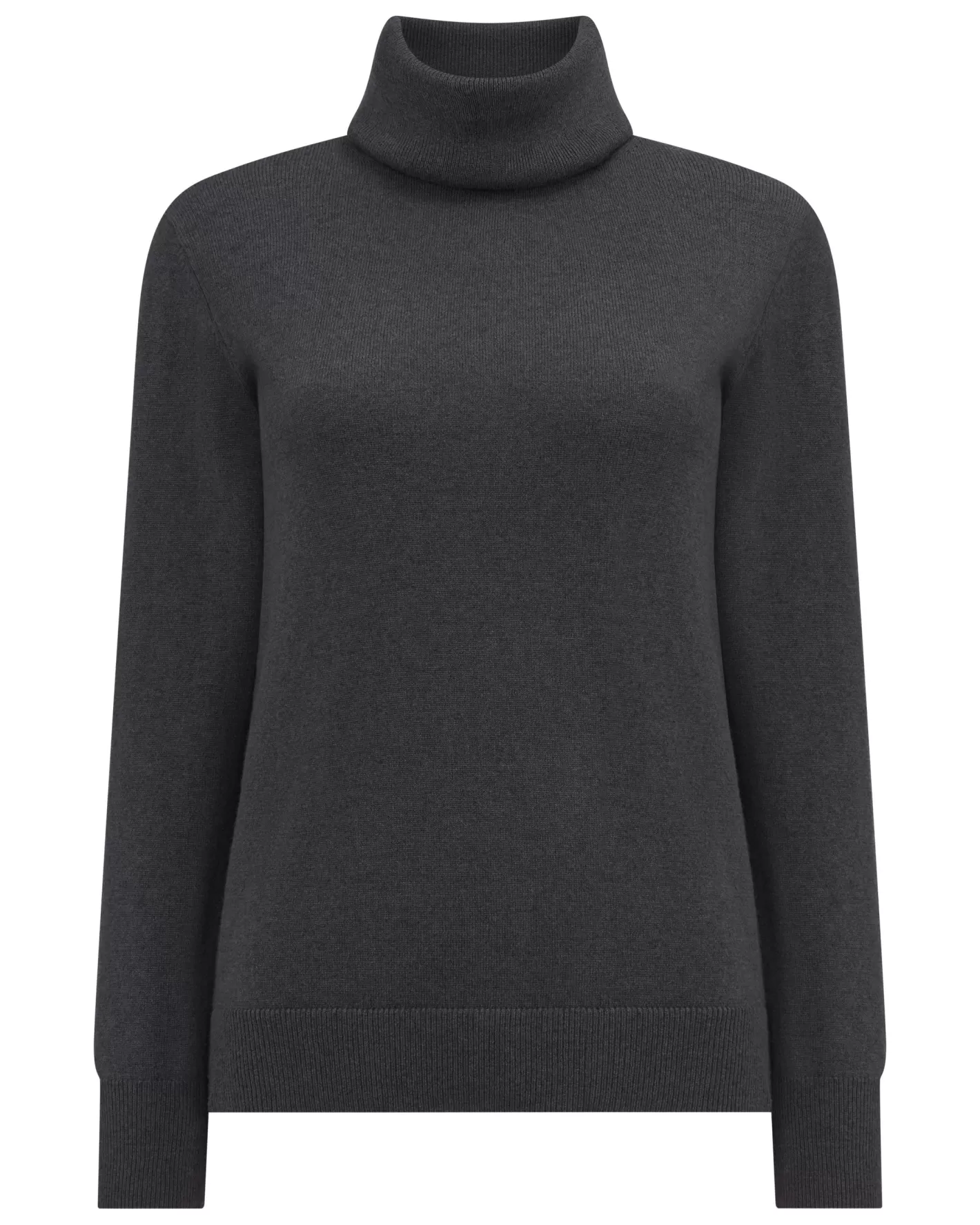 N.Peal Women's Loose Turtle Neck Cashmere Sweater*Women Dark Grey | Classic Cashmere