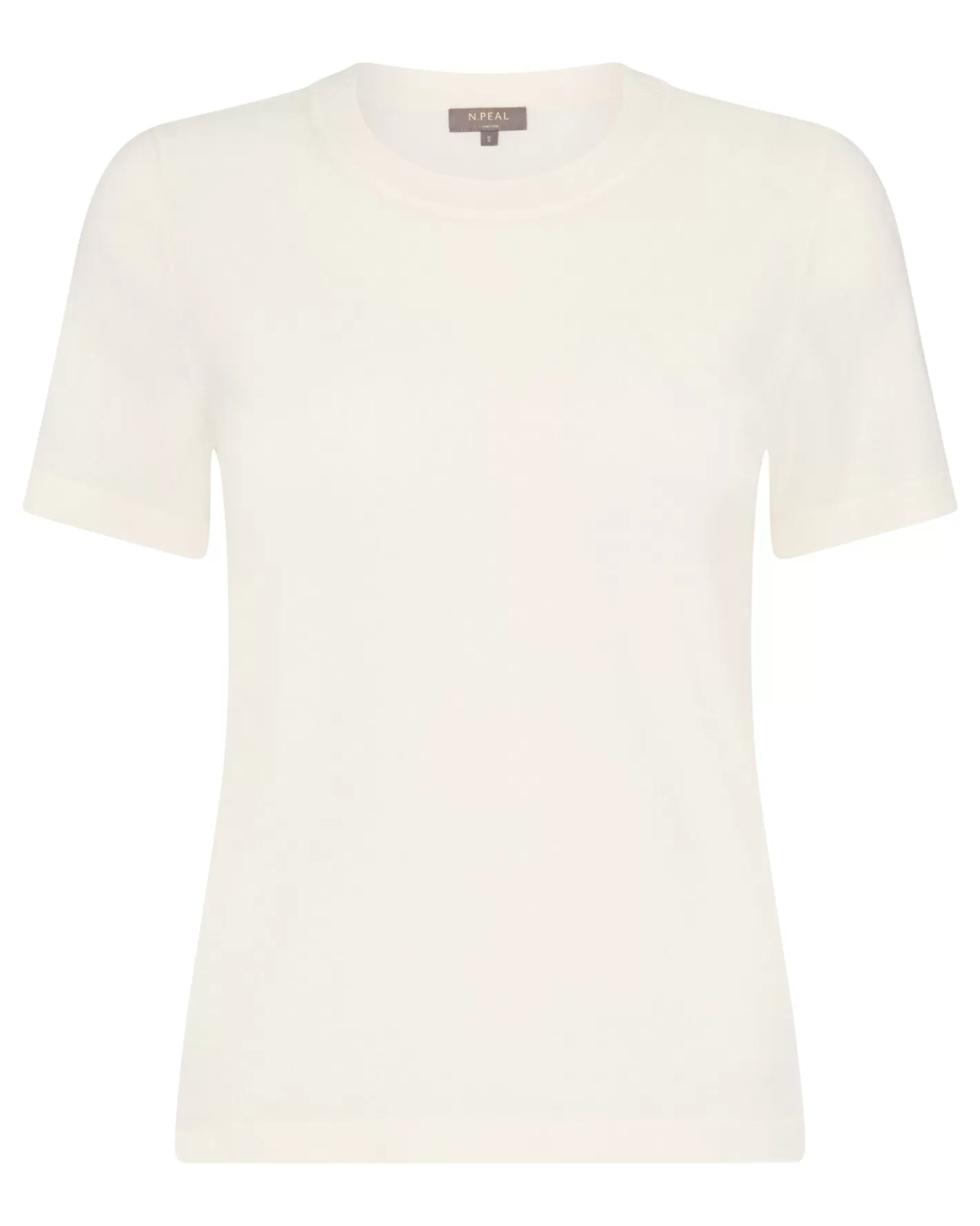 N.Peal Women's Lottie Cashmere T-Shirt*Women White | Natural