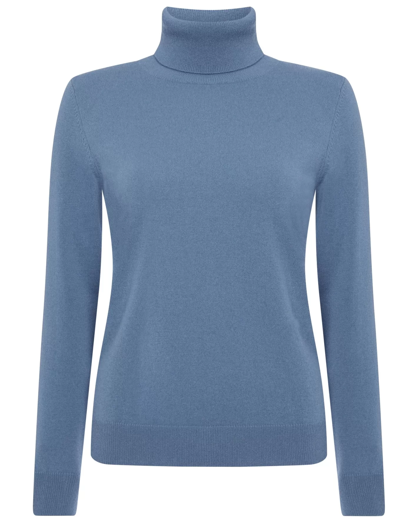 N.Peal Women's Luna Turtle Neck Cashmere Sweater*Women Blue | Classic Cashmere