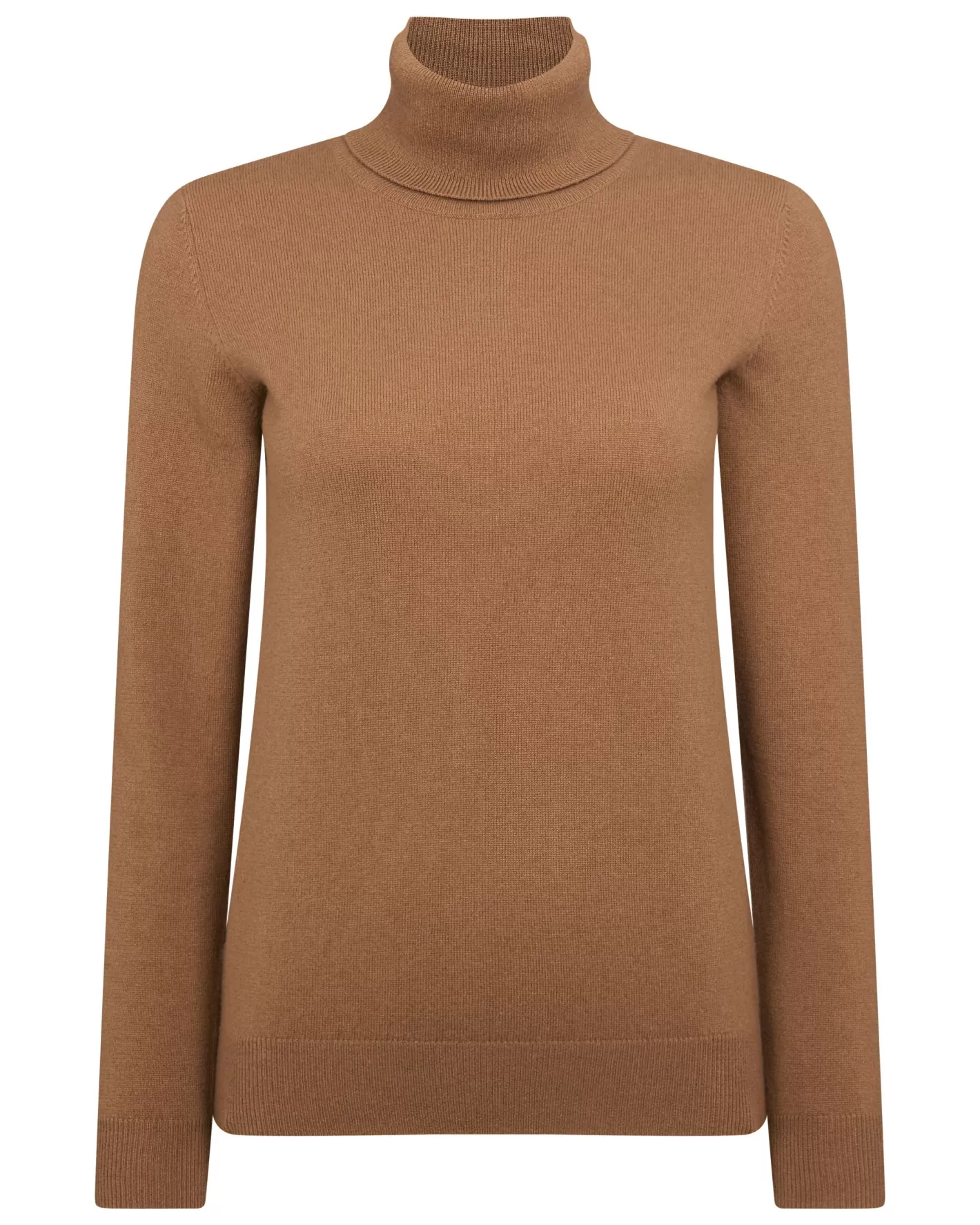 N.Peal Women's Luna Turtle Neck Cashmere Sweater*Women Brown | Classic Cashmere