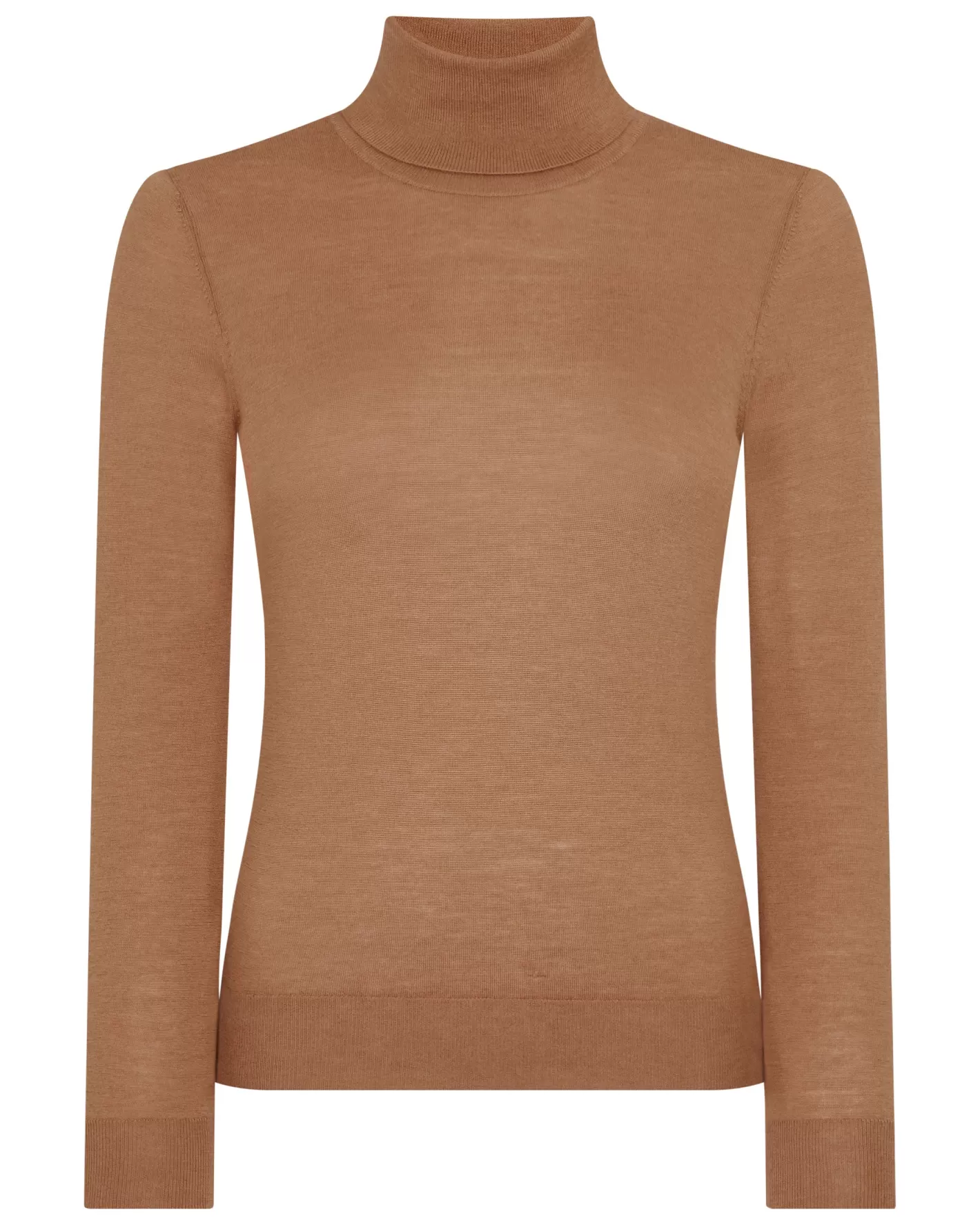 N.Peal Women's Margot Superfine Cashmere Turtle Neck Sweater*Women Brown | Superfine Cashmere