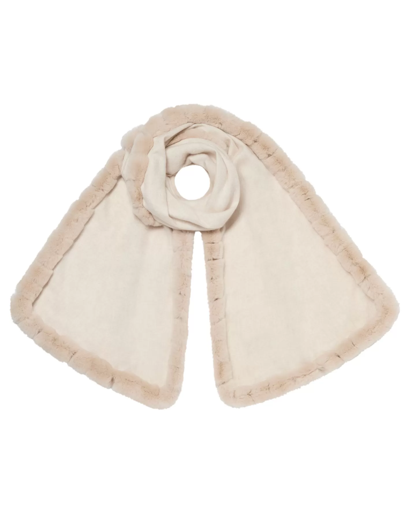 N.Peal Women's Meribel Woven Fur Trim Scarf*Women Fur Trim Accessories | Cashmere Scarves