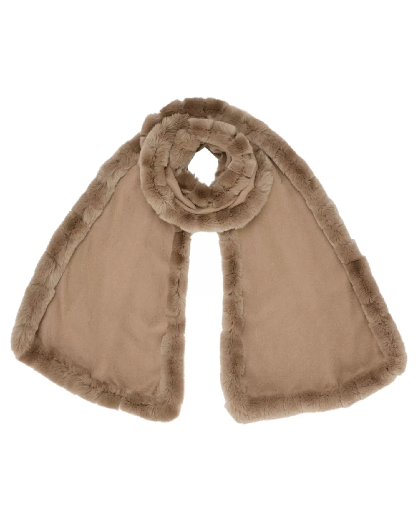 N.Peal Women's Meribel Woven Fur Trim Scarf*Women Fur Trim Accessories | Cashmere Scarves