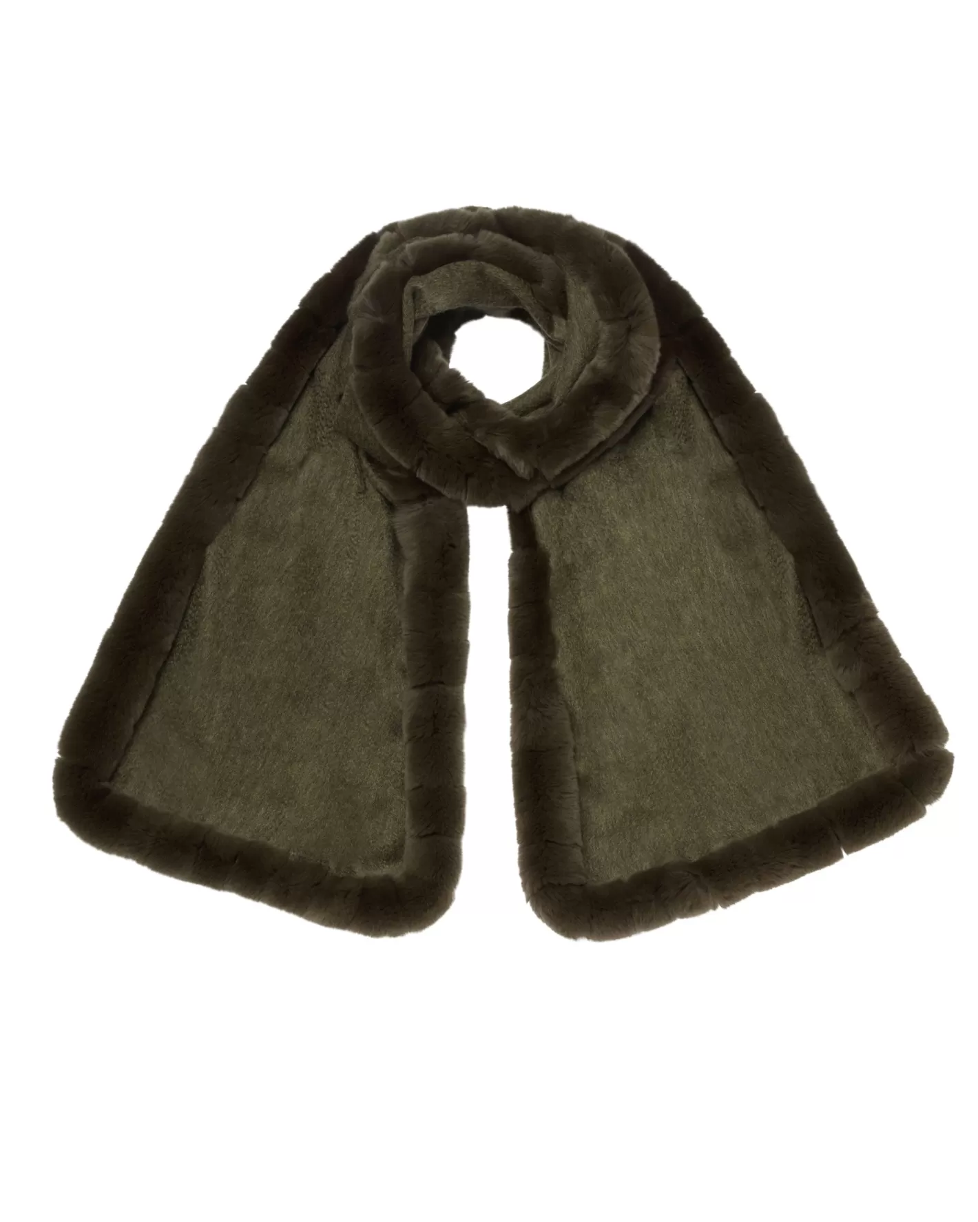 N.Peal Women's Meribel Woven Fur Trim Scarf*Women Fur Trim Accessories | Cashmere Scarves