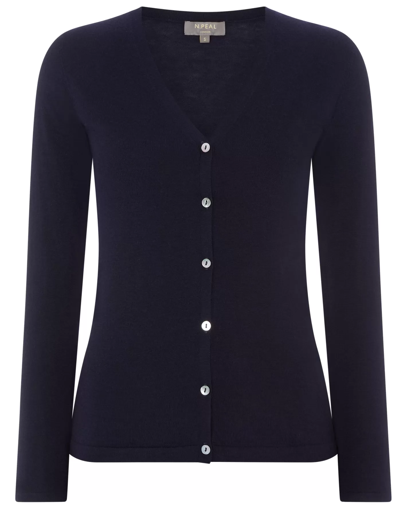 N.Peal Women's Mia Superfine Cashmere V Neck Cardigan*Women Navy | Blue