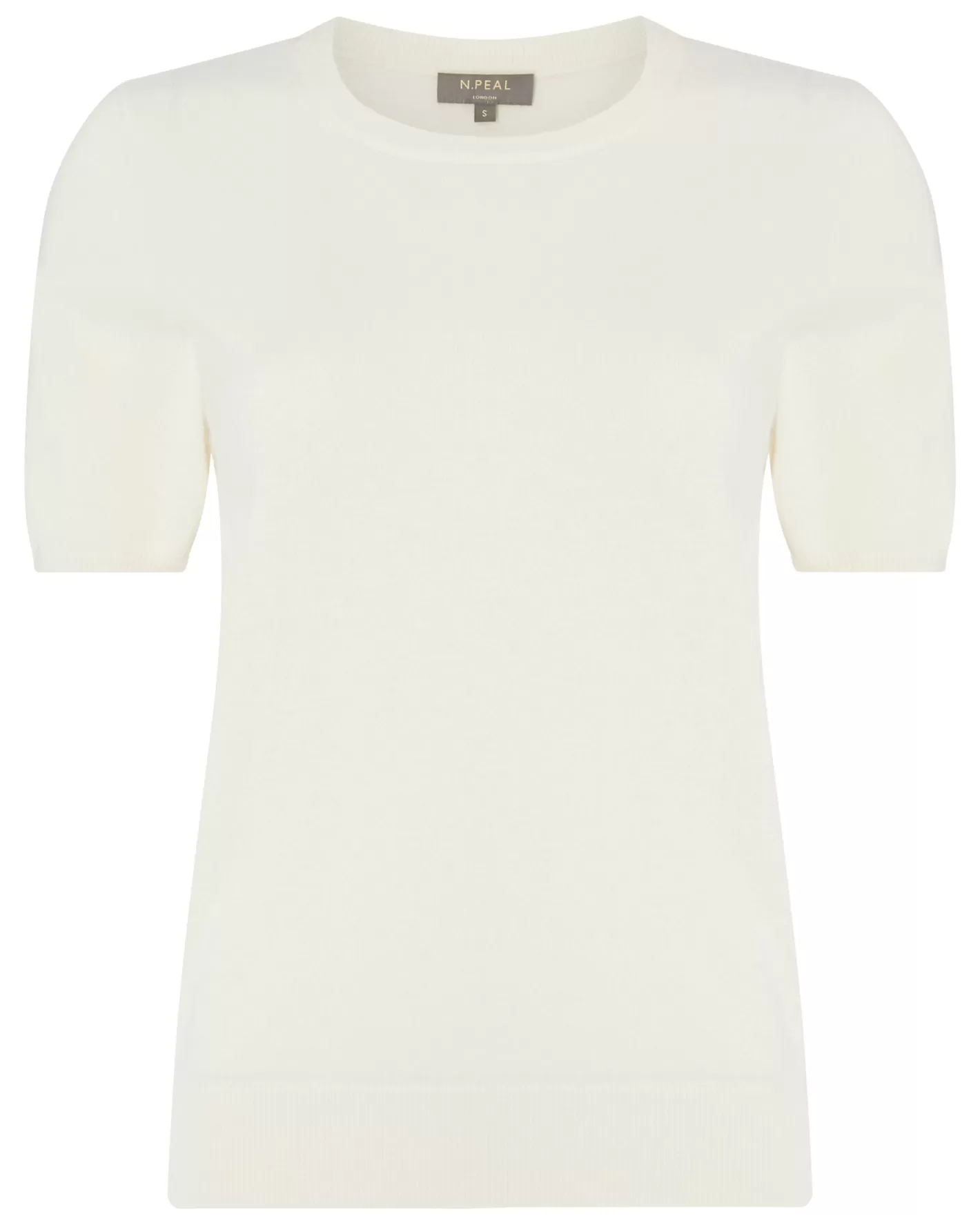 N.Peal Women's Milly Classic Cashmere T-Shirt*Women White | Natural