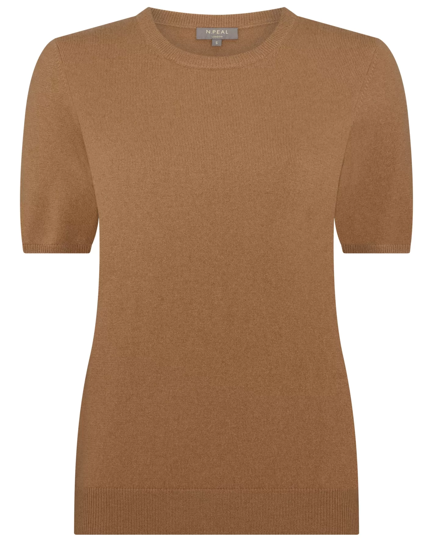 N.Peal Women's Milly Classic Cashmere T-Shirt*Women Brown | Classic Cashmere