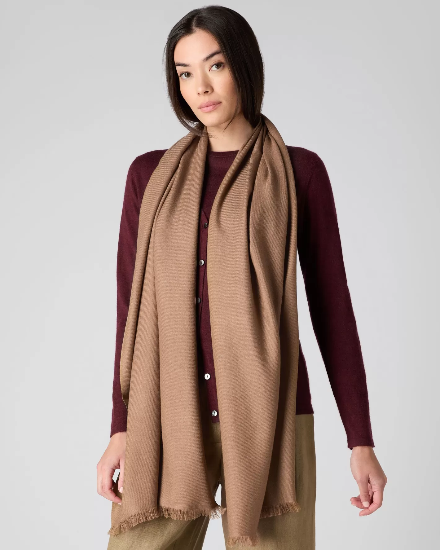 N.Peal Women's Pashmina Cashmere Stole*Women Pashminas, Wraps & Shawls | Superfine Cashmere