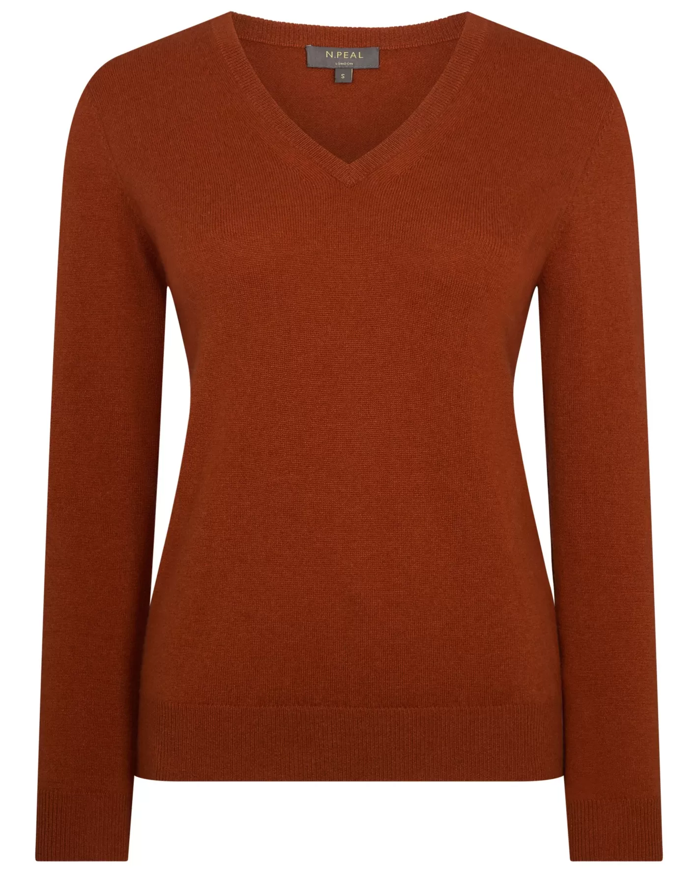 N.Peal Women's Phoebe V Neck Cashmere Sweater*Women Classic Cashmere | Organic Cashmere